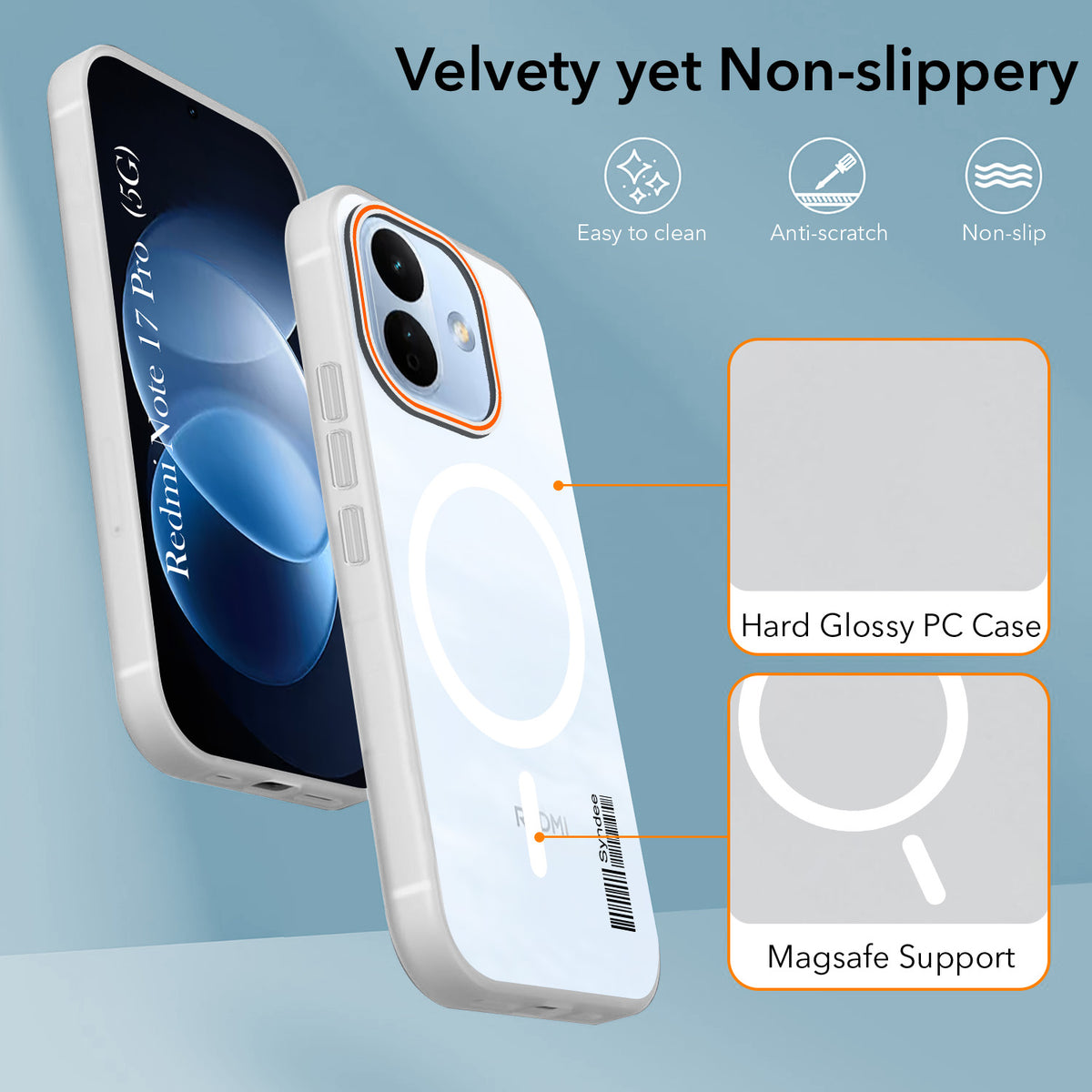 For Redmi Note 17 Pro 5G Back Cover Case (Soft Touch | Camera Bump Protection | MagSafe Compatible | Matte Finish)