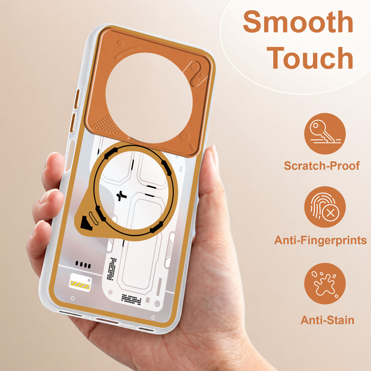 For Redmi A4 5G | Xiaomi Redmi 14C Metallic Back Cover Case (Metallic Camera Protection & Buttons | Translucent Milky Shade | Hard Polycarbonate)