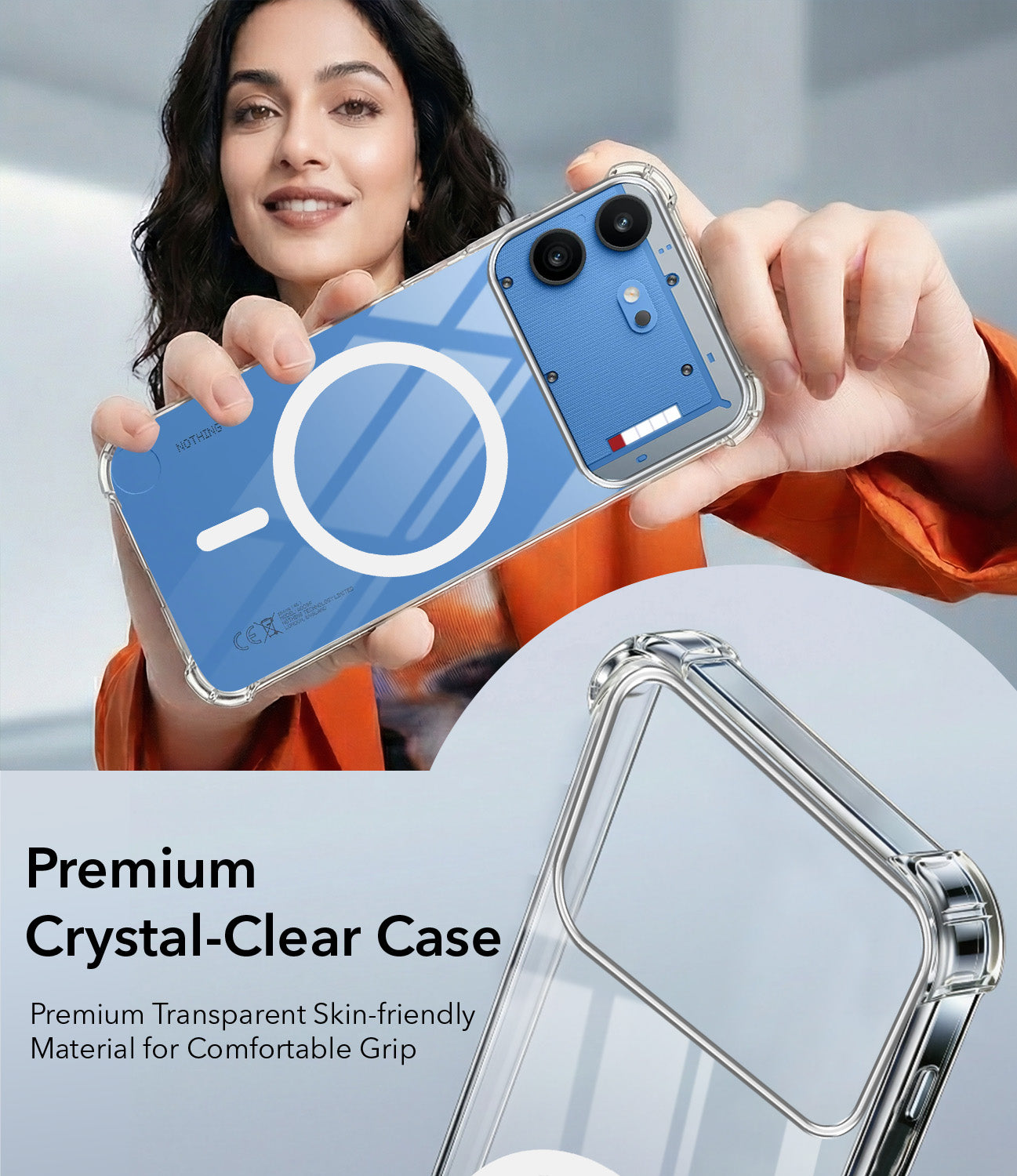 For Nothing Phone 4B 5G Back Cover Shockproof Crystal-Clear (Magsafe Wireless Support | Drop & Camera Protection | Hard Polycarbonate)