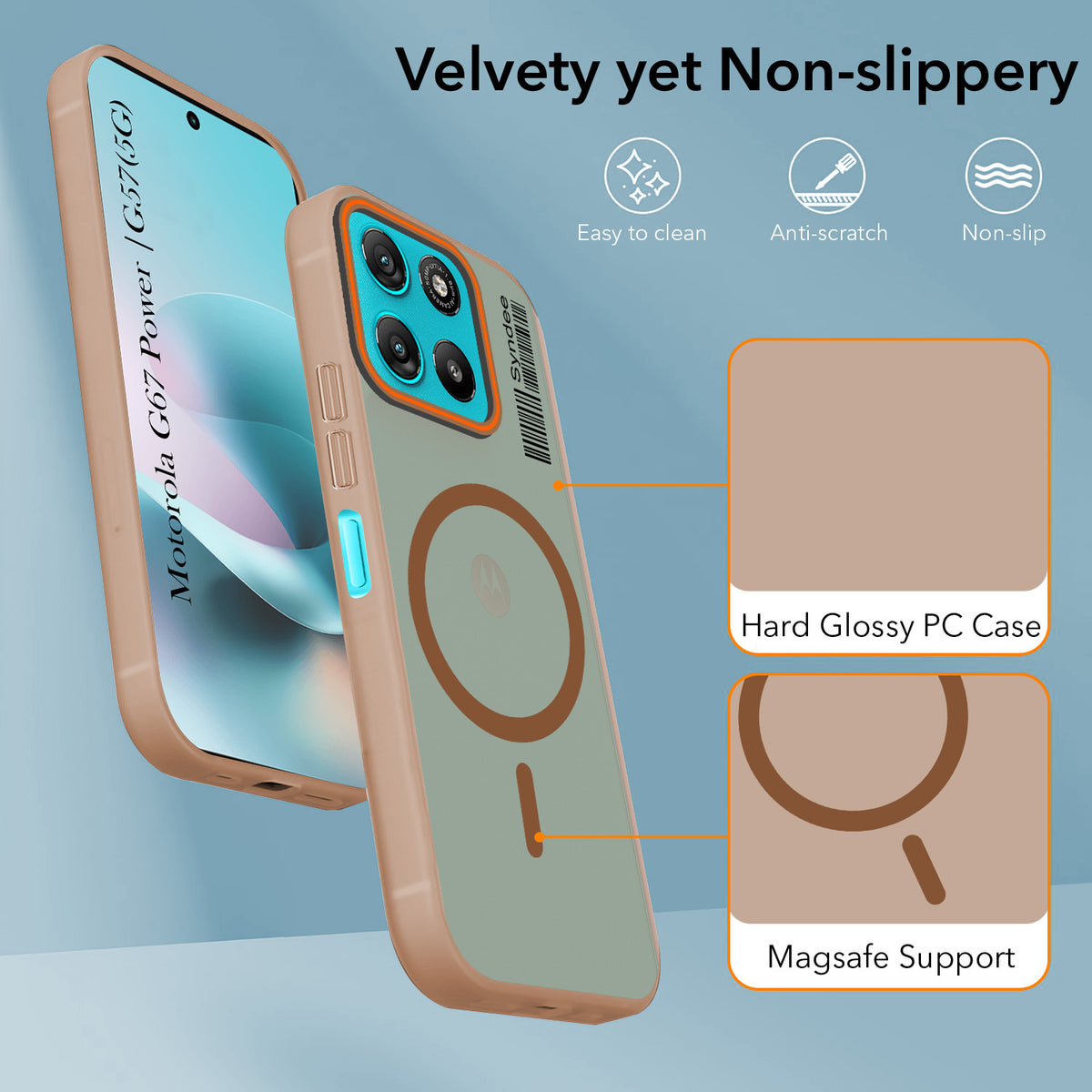 For Motorola Moto G67 Power | G57 Power Back Cover Case (Soft Touch | Camera Bump Protection | MagSafe Compatible | Matte Finish)