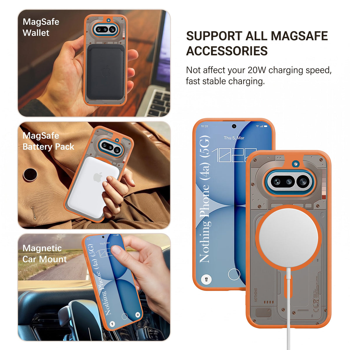 For Nothing Phone 4A 5G Matte Finish Back Case Cover (MagSafe Compatible | Translucent Soft Touch | Slim and Unbreakable)