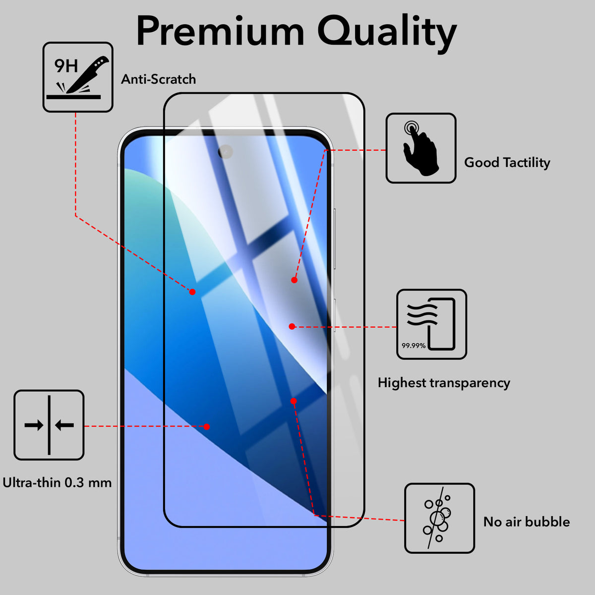 Tempered Glass For Google Pixel 10a Military-Grade Gorilla Tempered Glass Screen Protector With Installation Kit | Shatterproof, Full Coverage, HD Clear, Scratch Resistant (Pack of 1)
