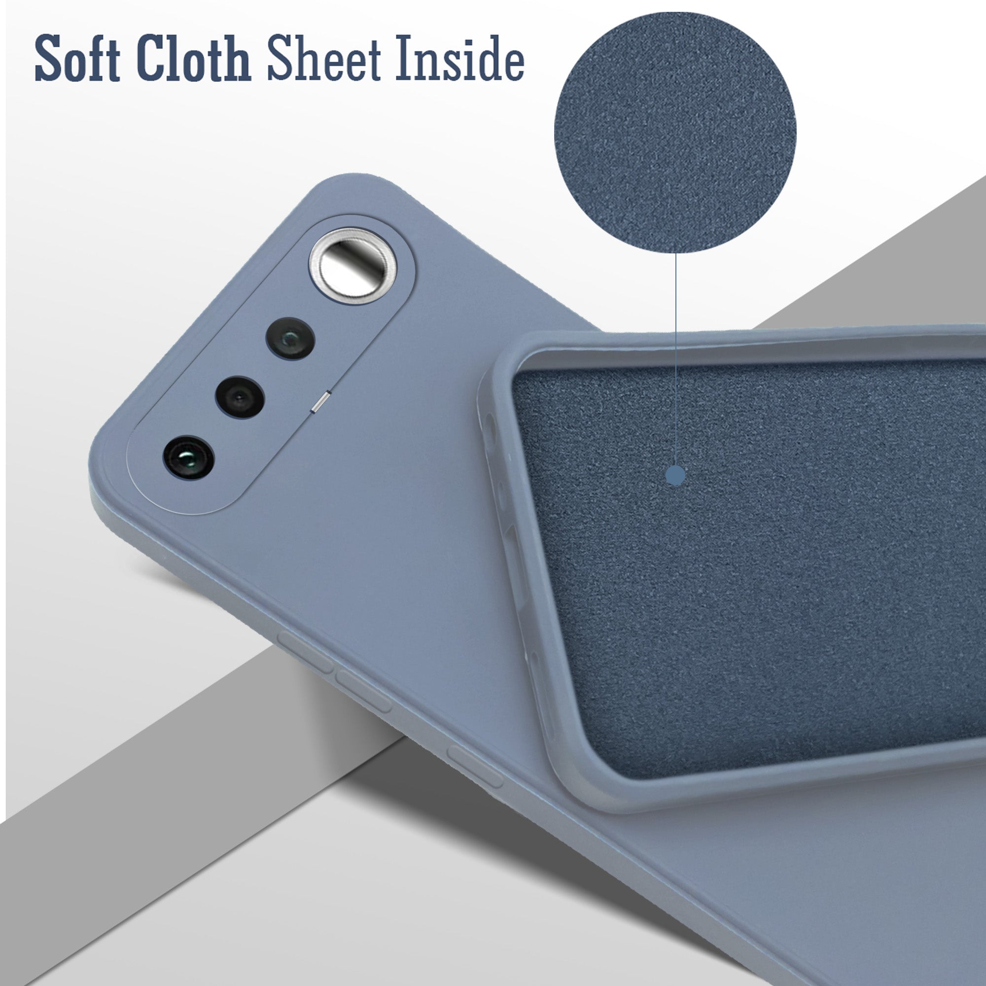 For Realme 16 Back Cover Case (Matte Finish Silicone with Inside Fiber cloth)