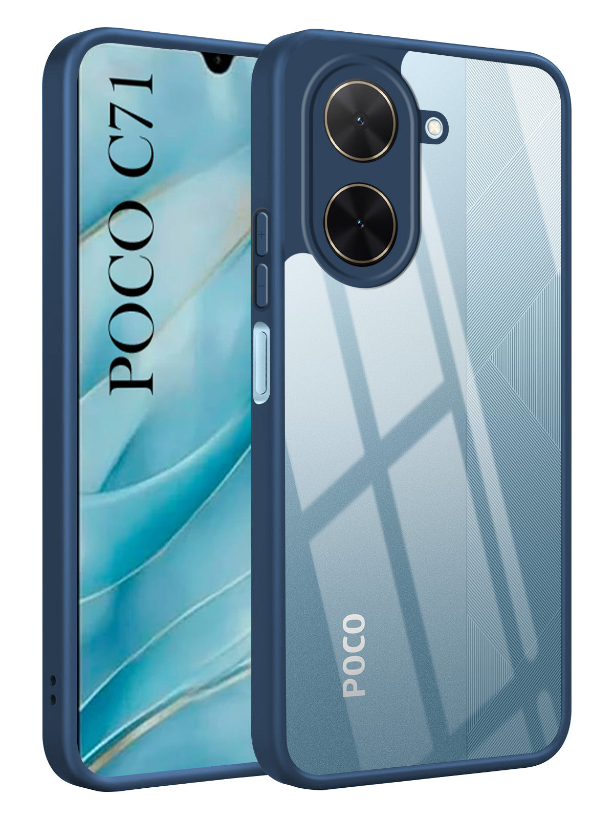 For Poco C71 Back Cover Case Ultra-Hybrid (Lifetime Anti Yellow | Anti Scratch | Crystal Clear Shockproof)