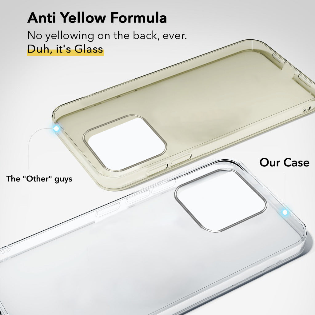 For Xiaomi Redmi 12C Back Cover Case Lifetime Anti-Yellow Clear (Sleek Hard Crystal | Shockproof and Camera Protection)