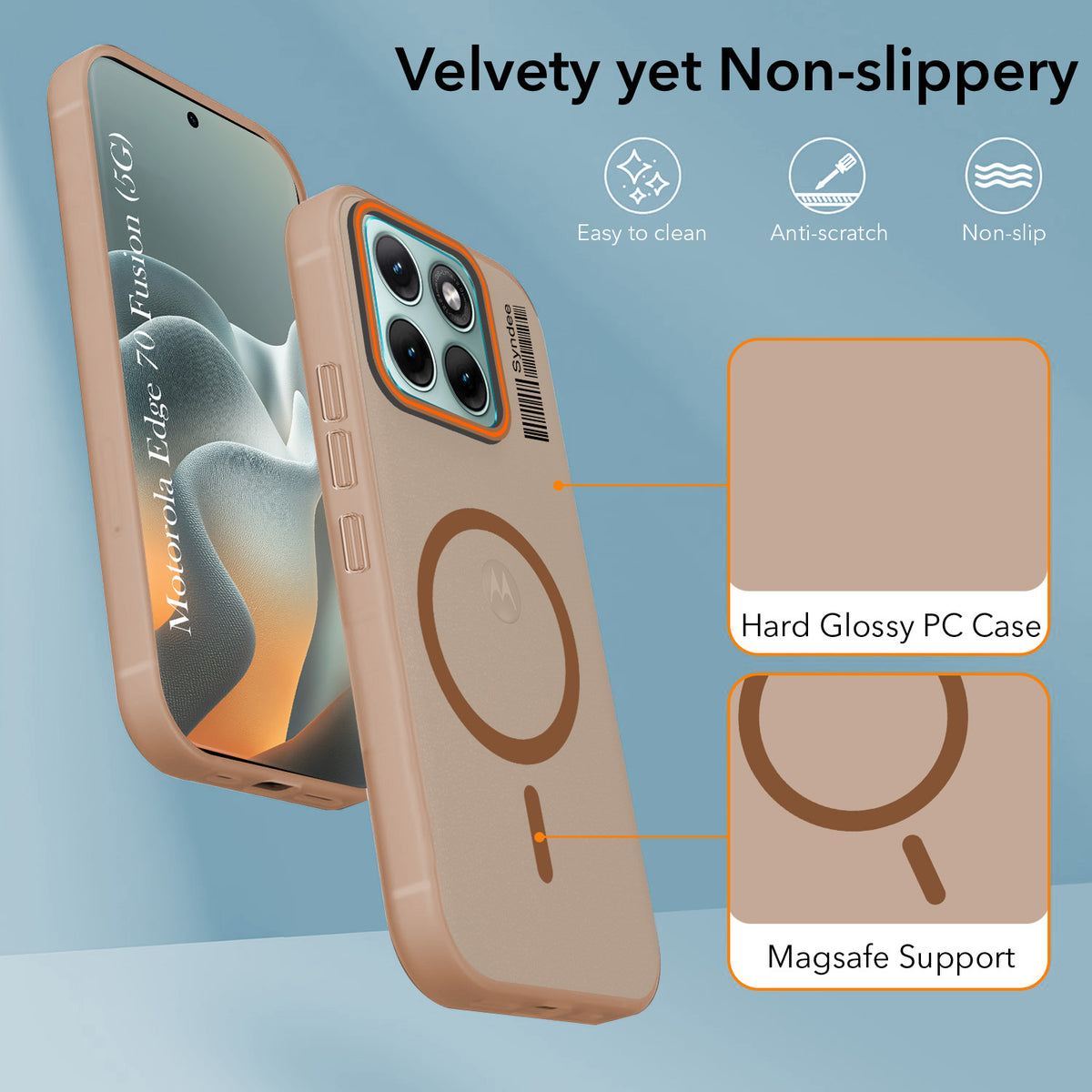 For Motorola Moto Edge 70 Fusion Back Cover Case (Soft Touch | Camera Bump Protection | MagSafe Compatible | Matte Finish)