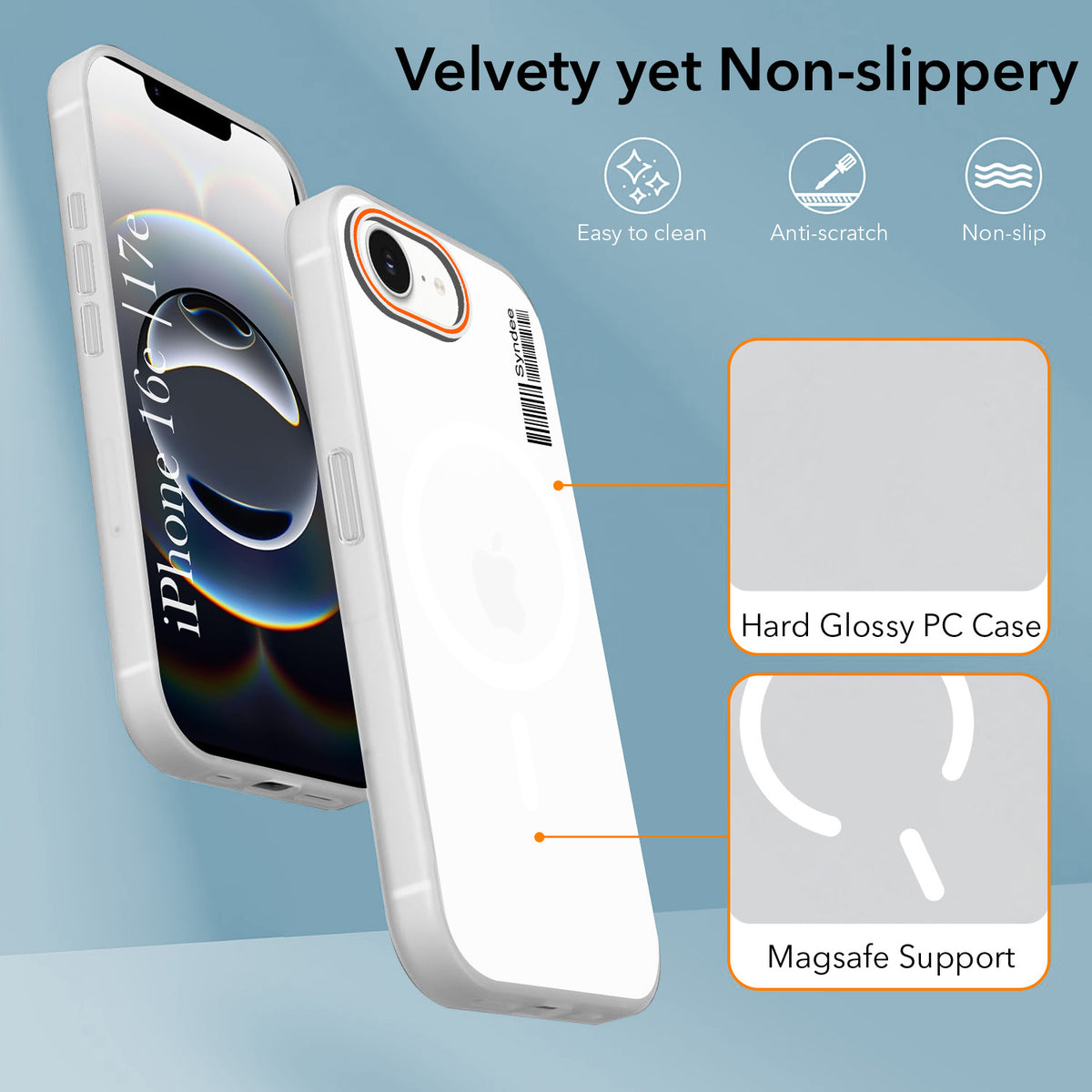 For Apple iPhone 16e | iPhone 17e Back Cover Case (Soft Touch | Camera Bump Protection | MagSafe Compatible | Matte Finish)