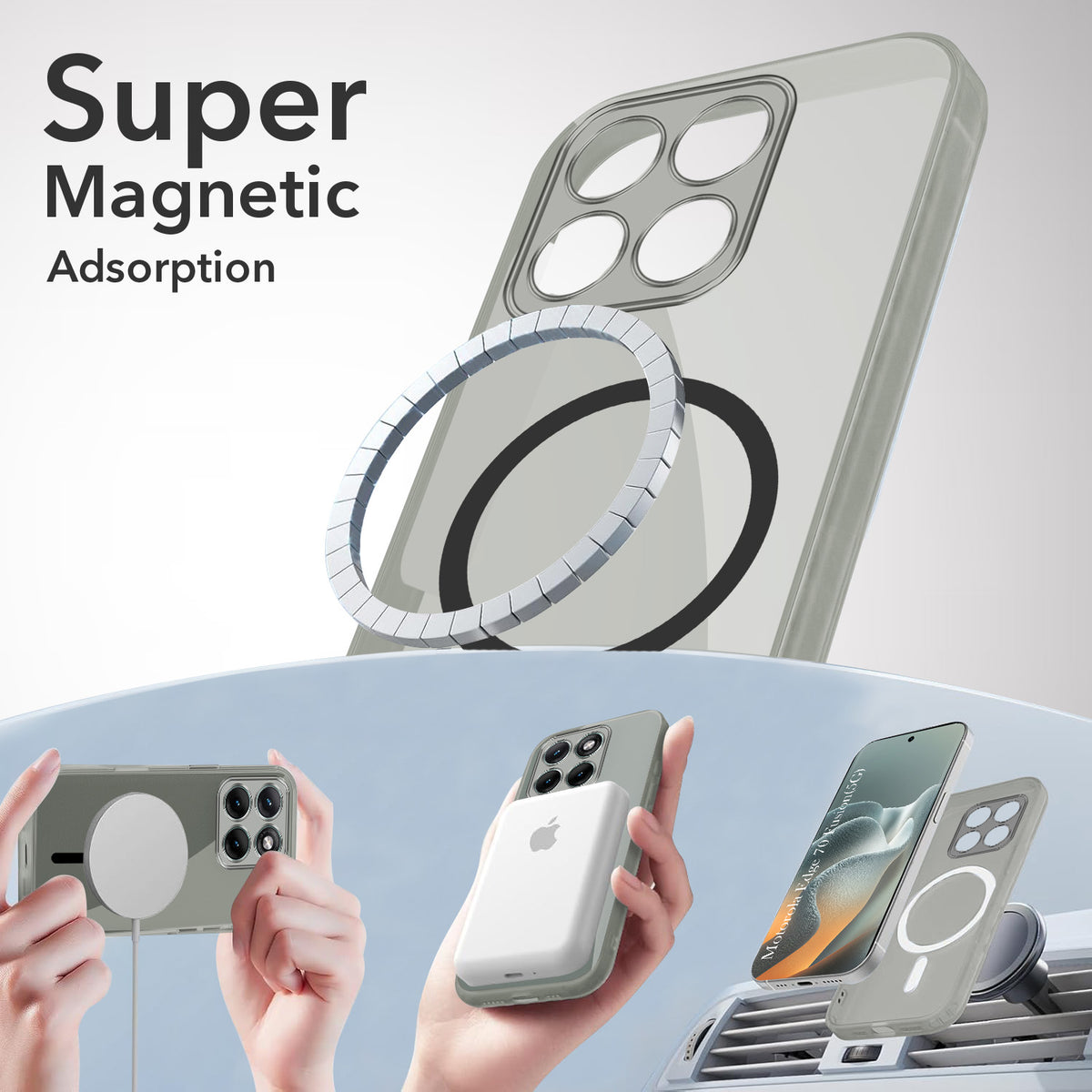 For Motorola Moto Edge 70 Fusion Back Cover Shockproof Crystal-Clear (Magsafe Wireless Support | Drop & Camera Protection | Hard Polycarbonate)
