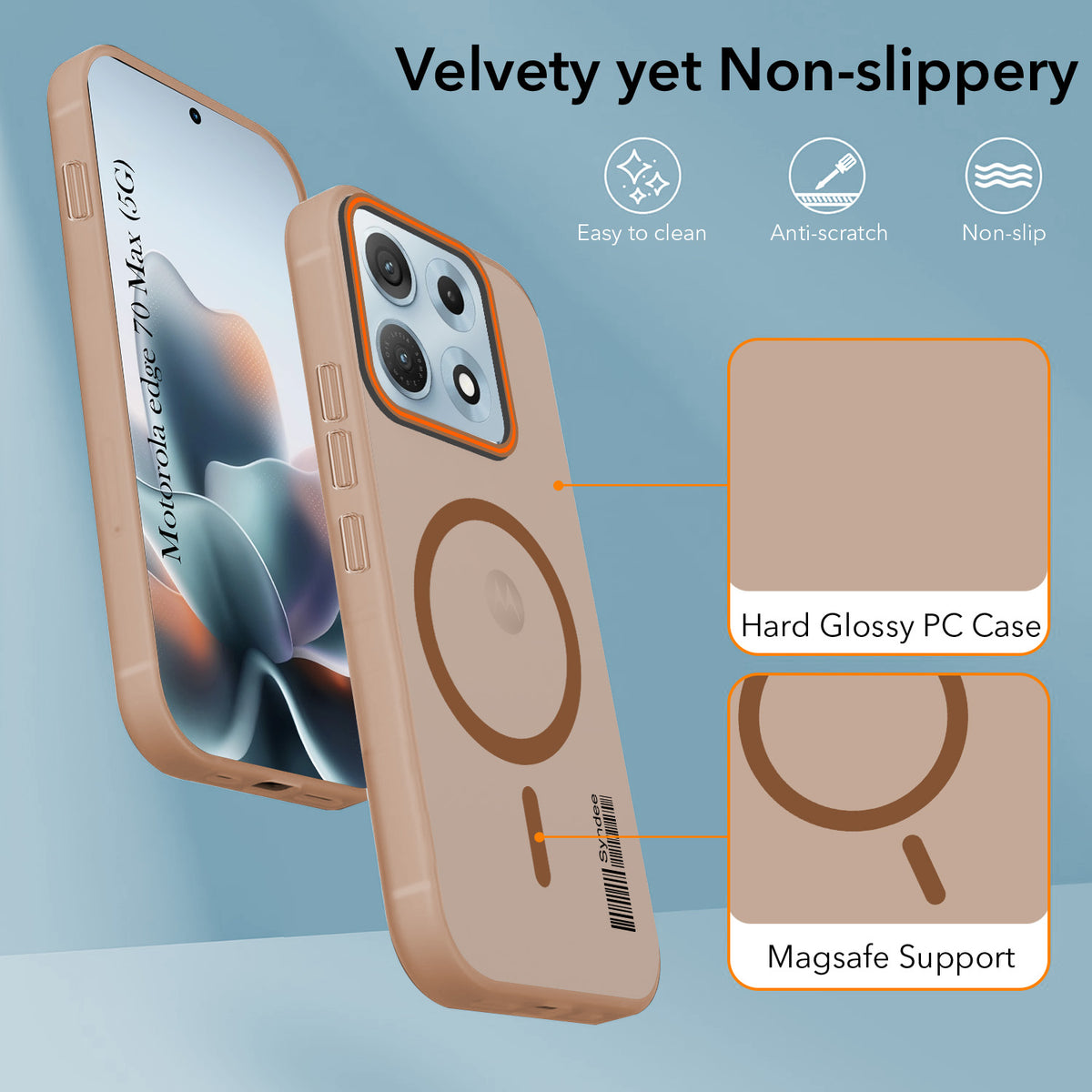 For Motorola Moto Edge 70 Max Back Cover Case (Soft Touch | Camera Bump Protection | MagSafe Compatible | Matte Finish)