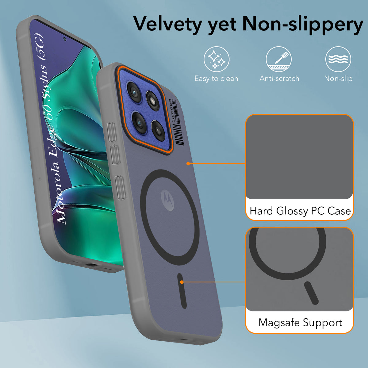 For Motorola Moto Edge 60 Stylus Back Cover Case (Soft Touch | Camera Bump Protection | MagSafe Compatible | Matte Finish)
