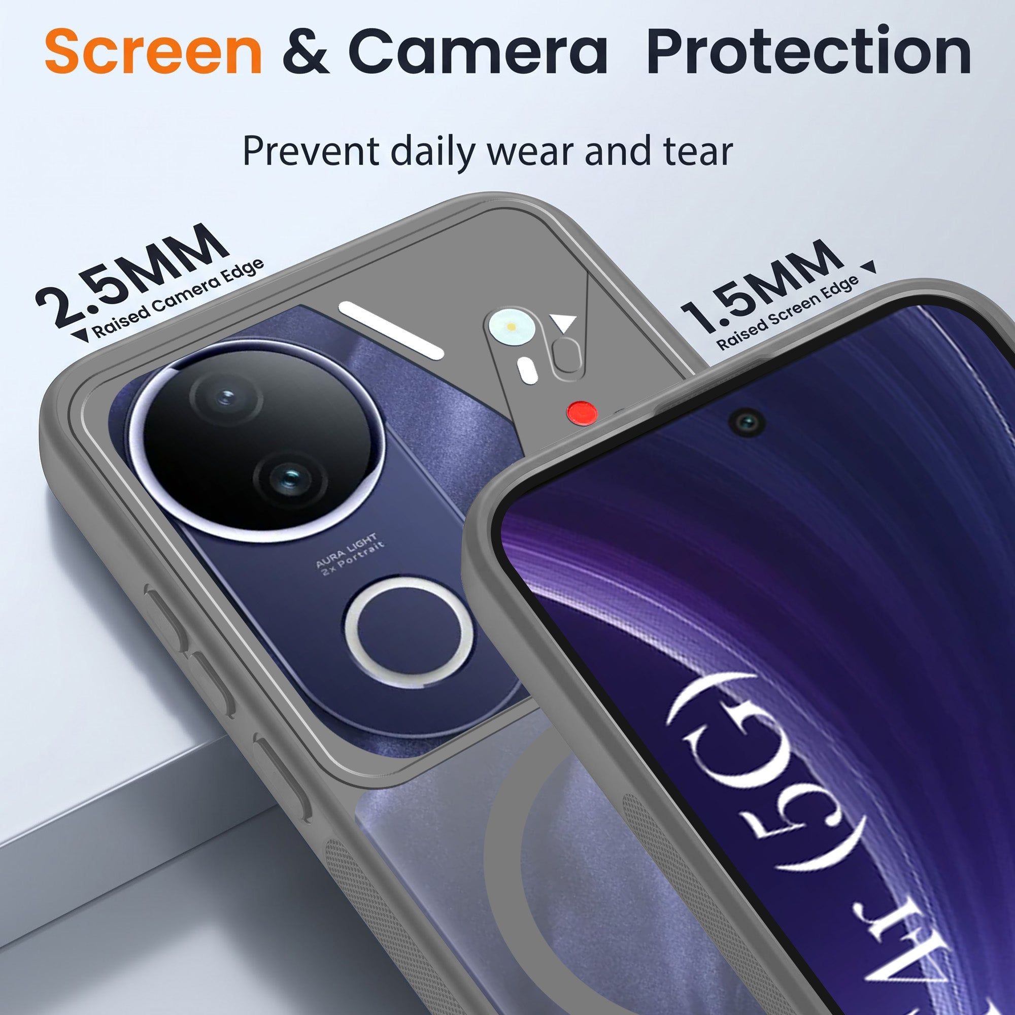 For Vivo T4R Back Cover Case Lifetime Anti-Yellow Clear (Camera Protection | Side Grip | Wireless MagSafe Compatible)