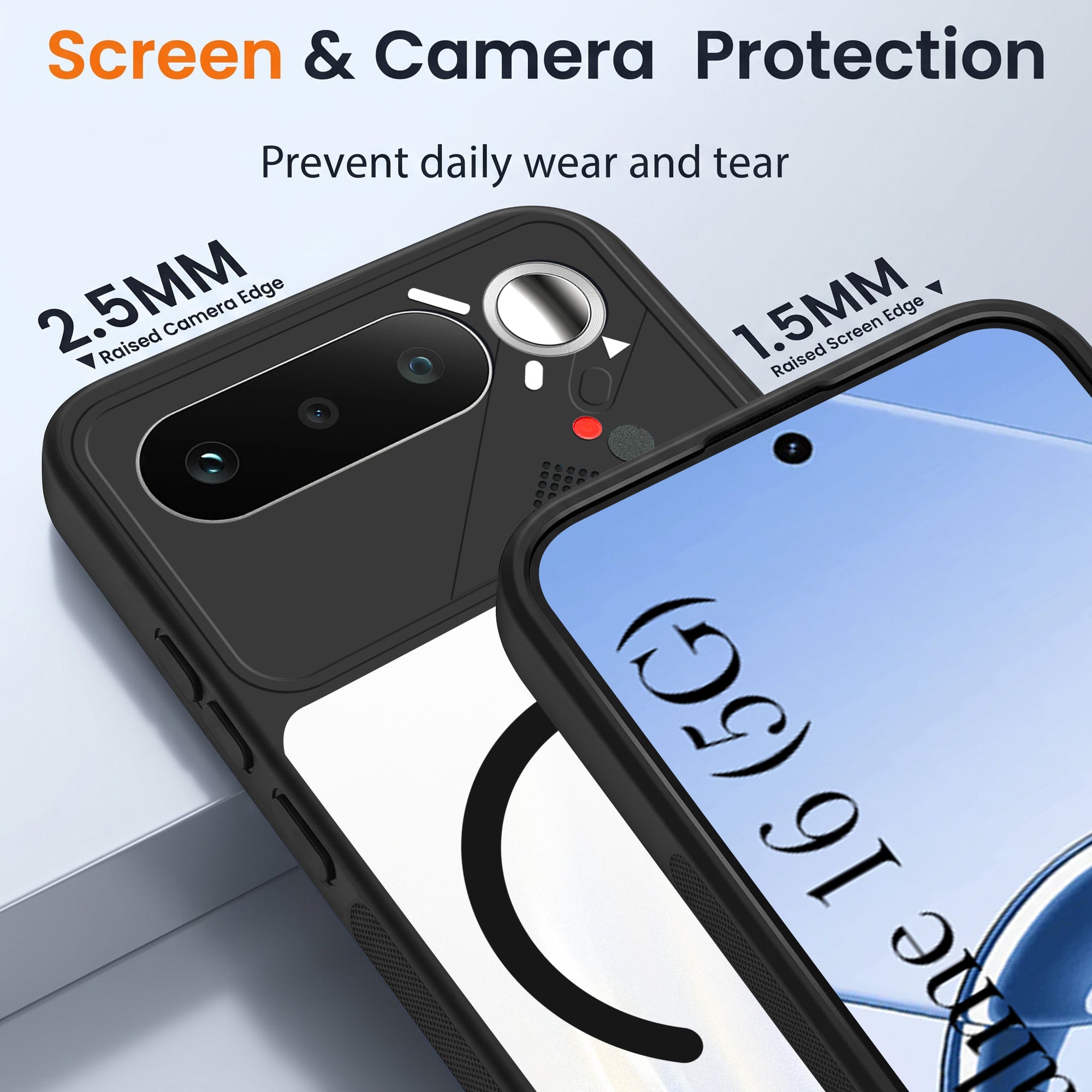 For Realme 16 Back Cover Case Lifetime Anti-Yellow Clear (Camera Protection | Side Grip | Wireless MagSafe Compatible)