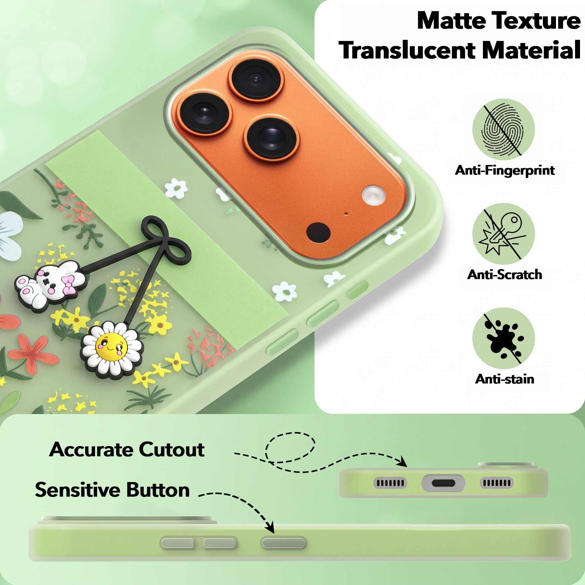 For Apple iPhone 17 Pro Max Back Cover Case (3D Cute Cartoons | Hard Back Side Soft | Matte Premium Finish | HD Printing)
