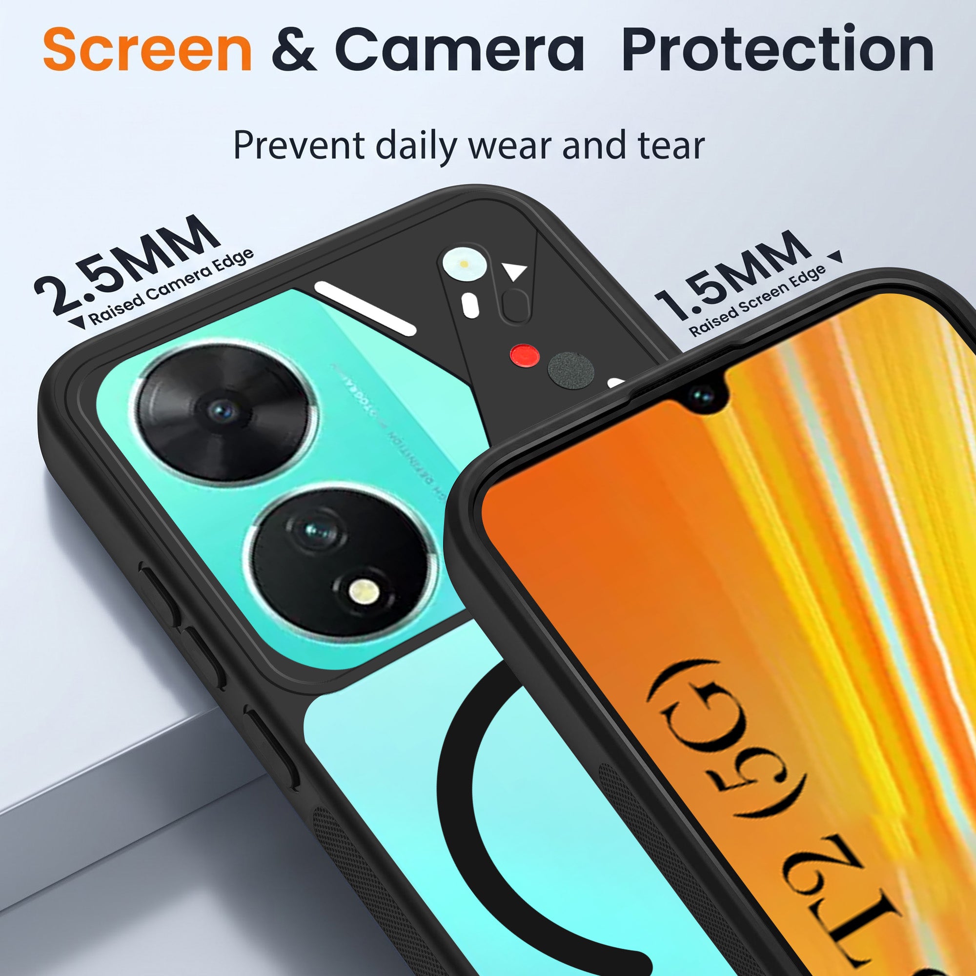 For Vivo T2 Back Cover Case Lifetime Anti-Yellow Clear (Camera Protection | Side Grip | Wireless MagSafe Compatible)