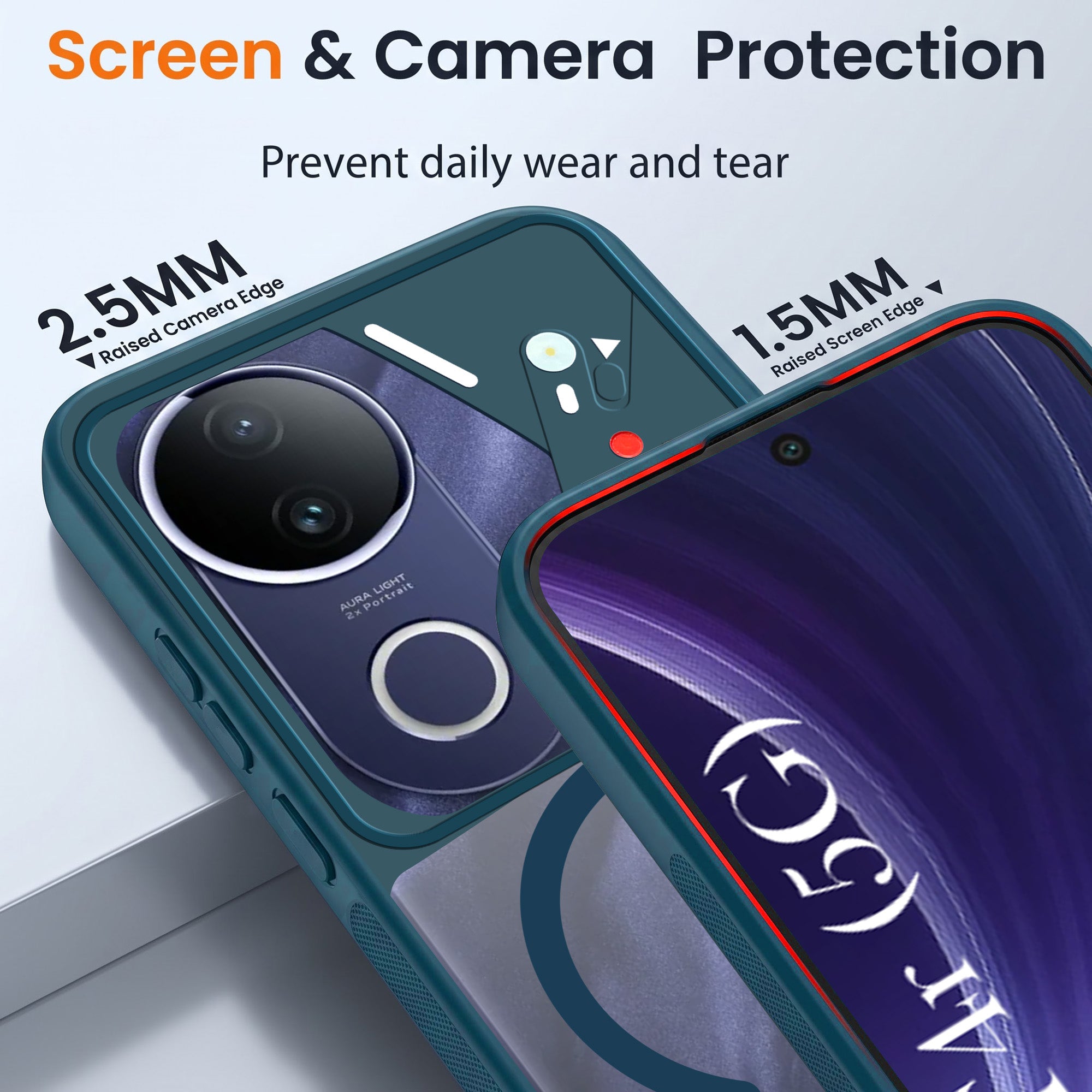 For Vivo T4R Back Cover Case Lifetime Anti-Yellow Clear (Camera Protection | Side Grip | Wireless MagSafe Compatible)