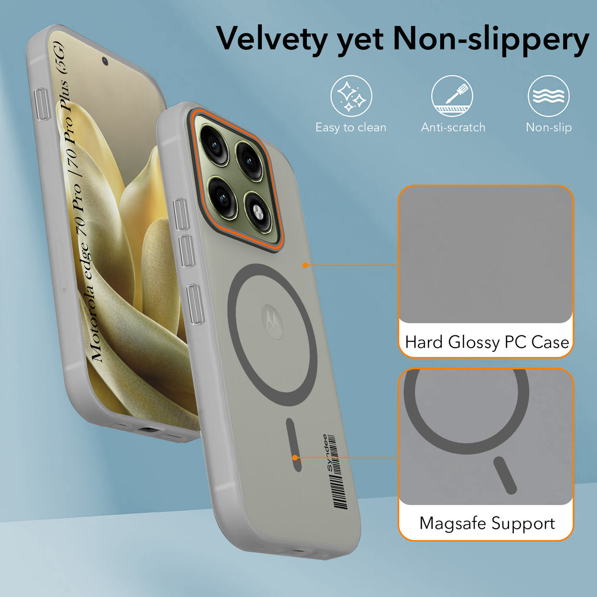 For Motorola Edge 70 Pro | Edge 70 Pro Plus Back Cover Case (Soft Touch | Camera Bump Protection | MagSafe Compatible | Matte Finish)