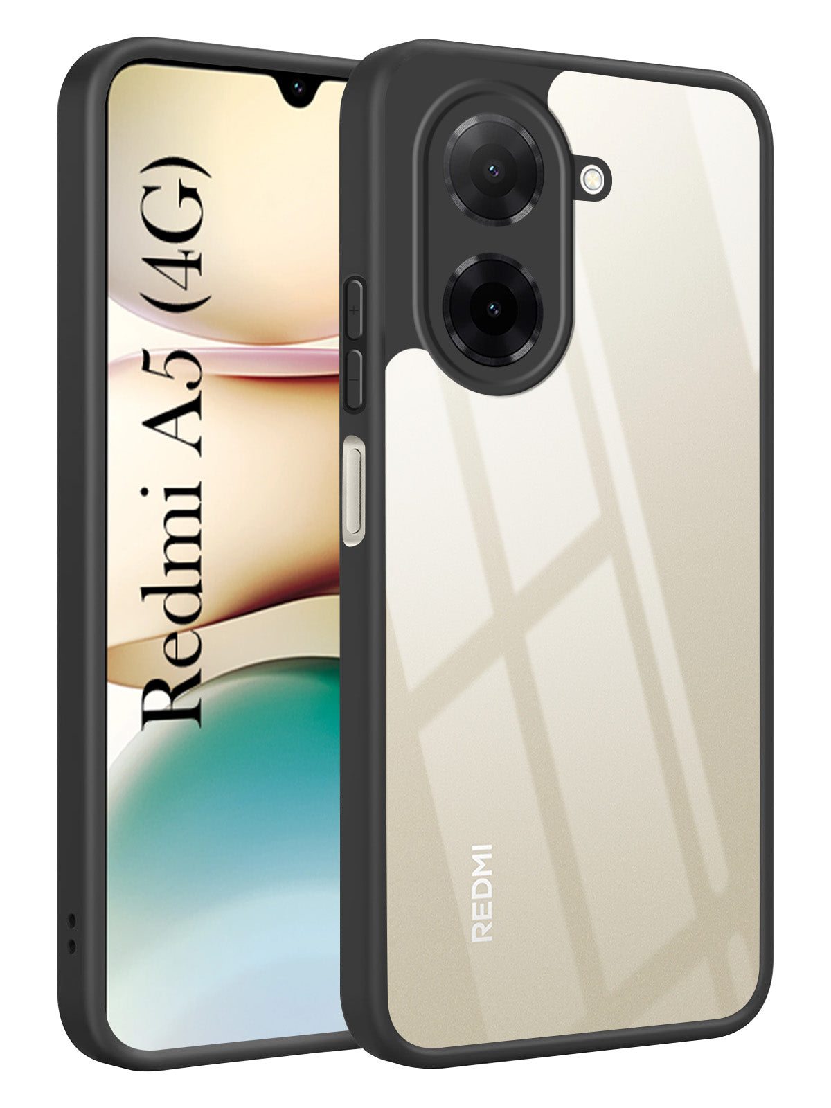 For Redmi A5 4G Back Cover Case Ultra-Hybrid (Lifetime Anti Yellow | Anti Scratch | Crystal Clear Shockproof)