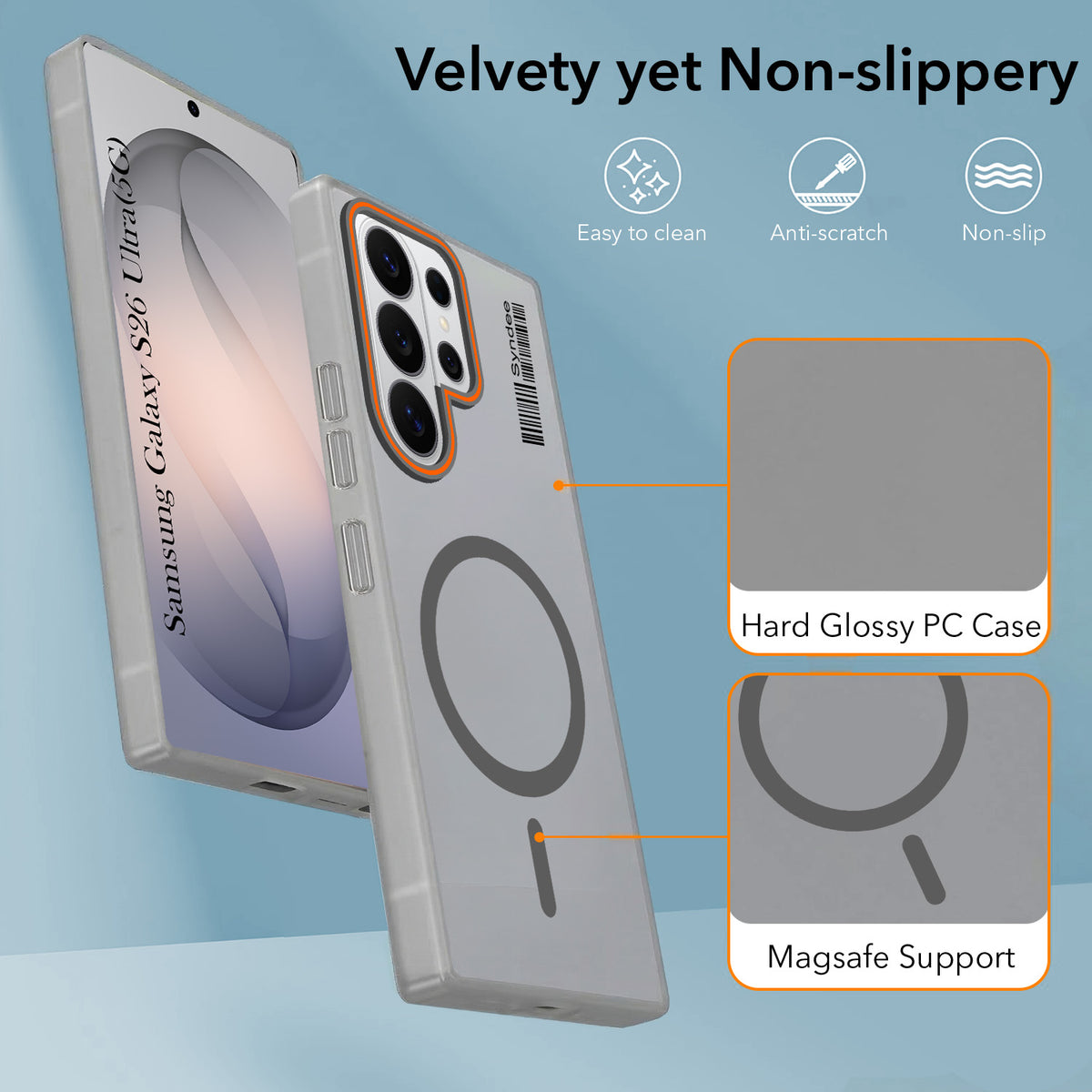 For Samsung Galaxy S26 Ultra Back Cover Case (Soft Touch | Camera Bump Protection | MagSafe Compatible | Matte Finish) (Copy)