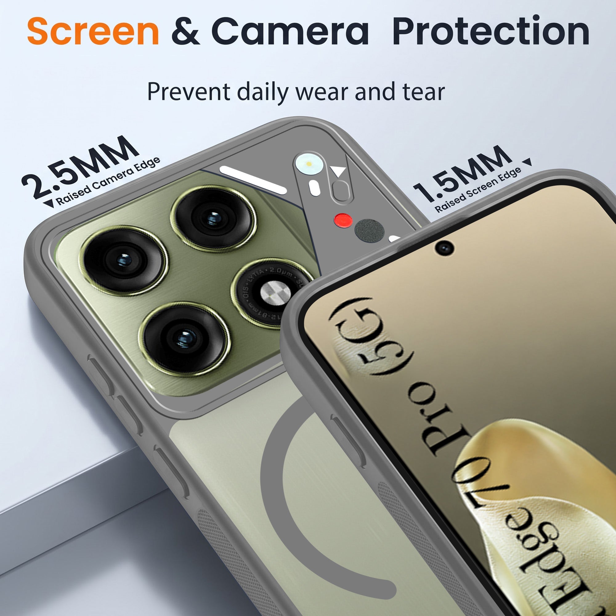 For Motorola Moto Edge 70 Pro Back Cover Case Lifetime Anti-Yellow Clear (Camera Protection | Side Grip | Wireless MagSafe Compatible)