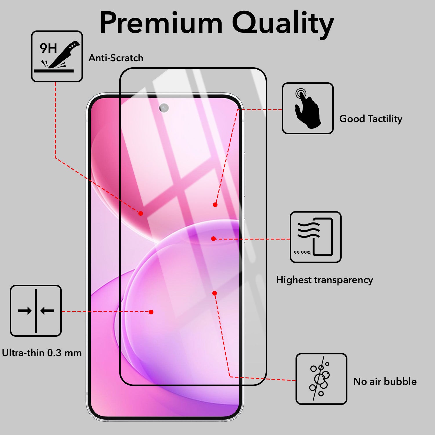(Pack of 2) Tempered Glass For Oppo Reno 16 Military-Grade Gorilla Tempered Glass Screen Protector With Installation Kit | Shatterproof, Full Coverage, HD Clear, Scratch Resistant
