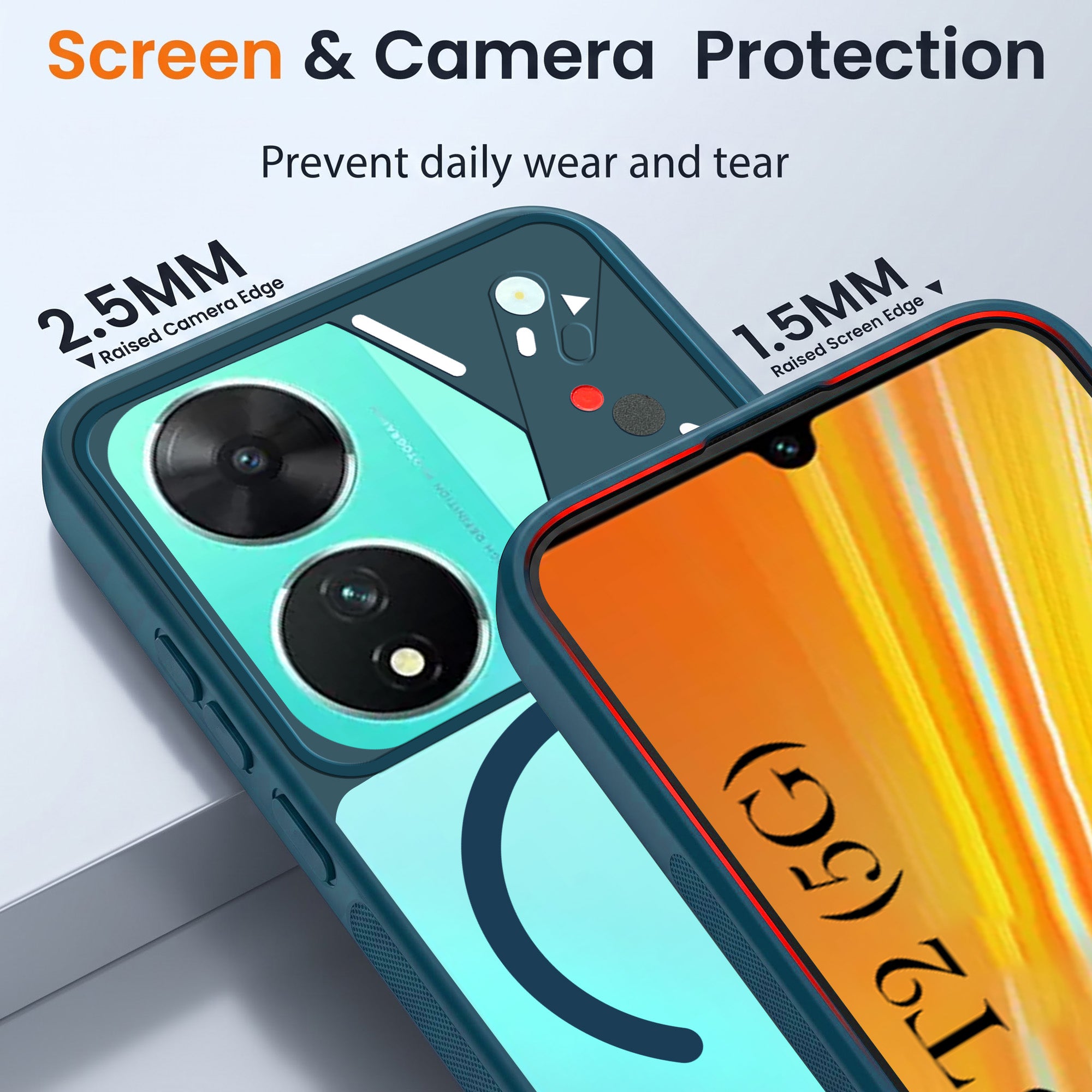 For Vivo T2 Back Cover Case Lifetime Anti-Yellow Clear (Camera Protection | Side Grip | Wireless MagSafe Compatible)