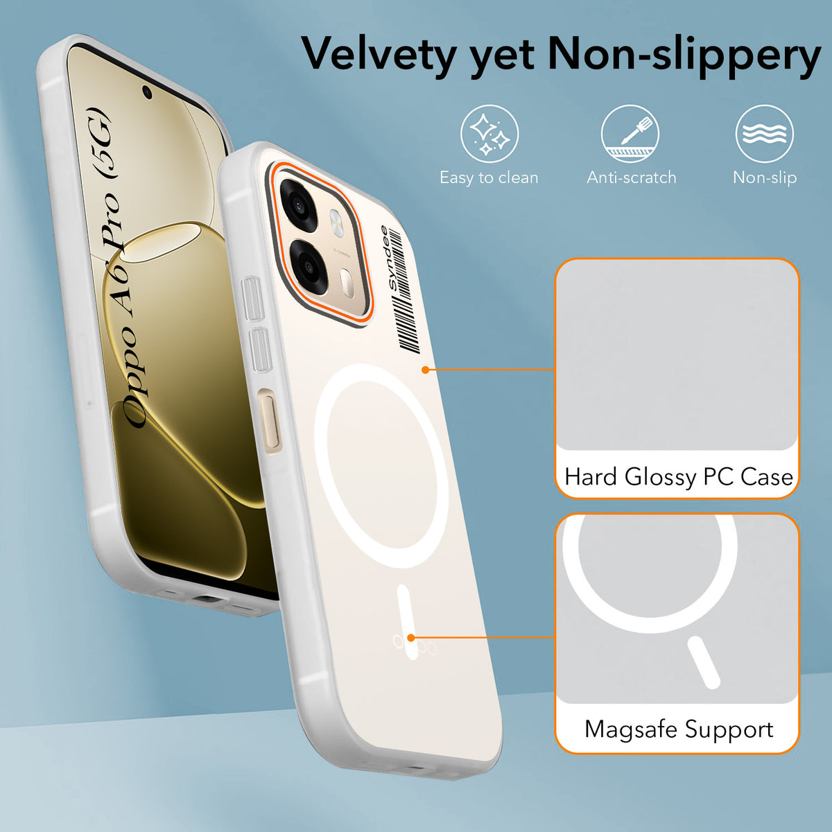 For Oppo A6 Pro Back Cover Case (Soft Touch | Camera Bump Protection | MagSafe Compatible | Matte Finish)
