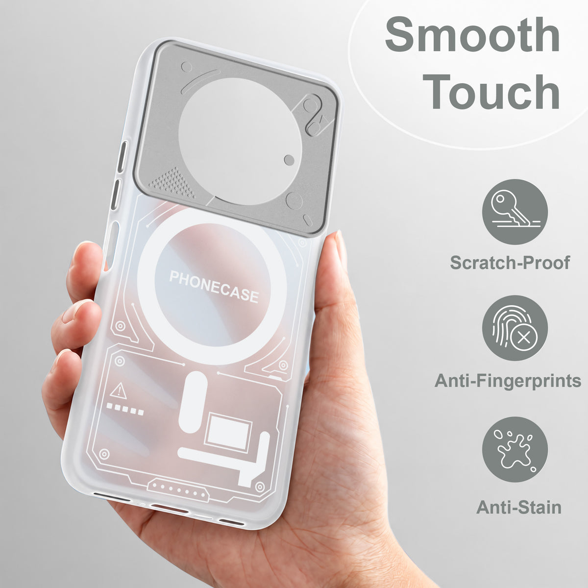 For Realme C65 5G Metallic Back Cover Case (Metallic Camera Protection & Buttons | Translucent Milky Shade | Hard Polycarbonate)