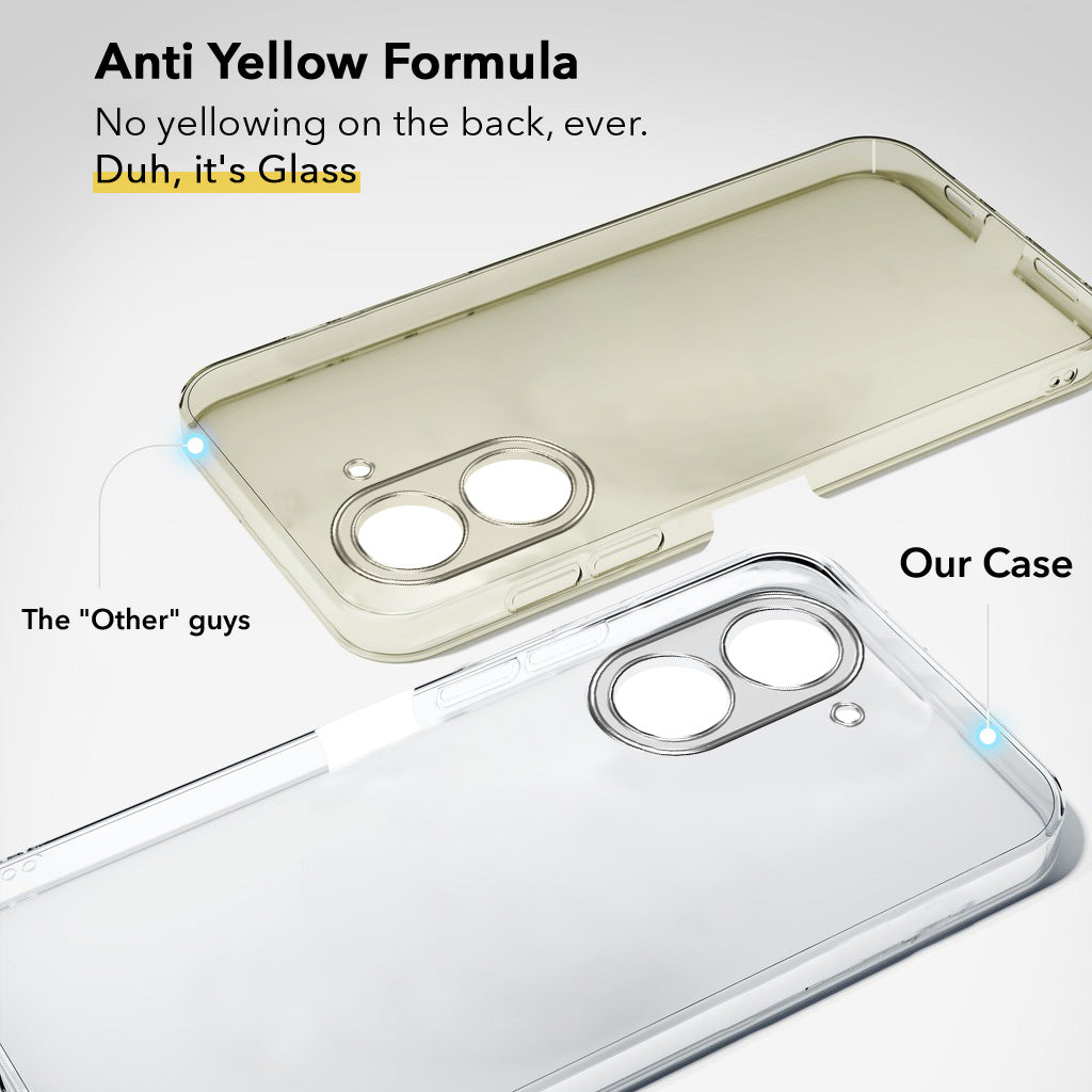 For Poco C81x Back Cover Case Lifetime Anti-Yellow Clear (Sleek Hard Crystal | Shockproof and Camera Protection)