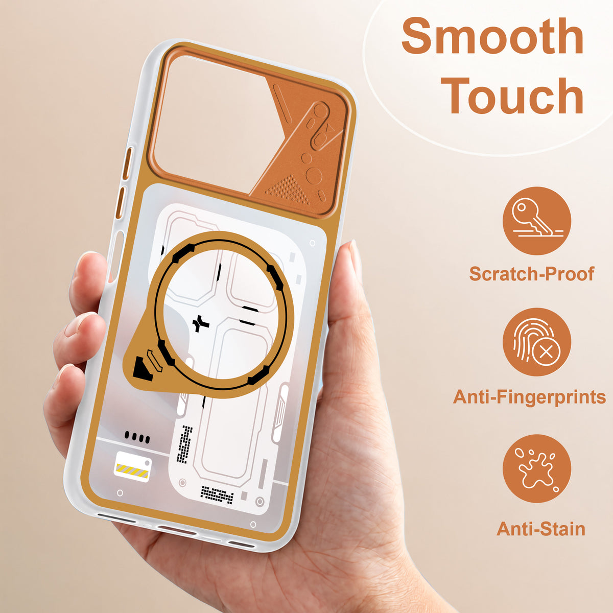 For Oppo K14x 5G Metallic Back Cover Case (Metallic Camera Protection & Buttons | Translucent Milky Shade | Hard Polycarbonate)
