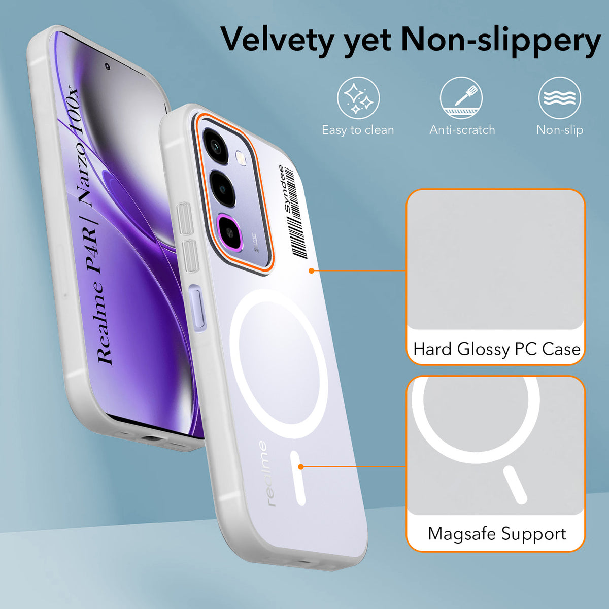 For Realme P4R 5G | Realme Narzo 100X 5G Back Cover Case (Soft Touch | Camera Bump Protection | MagSafe Compatible | Matte Finish)