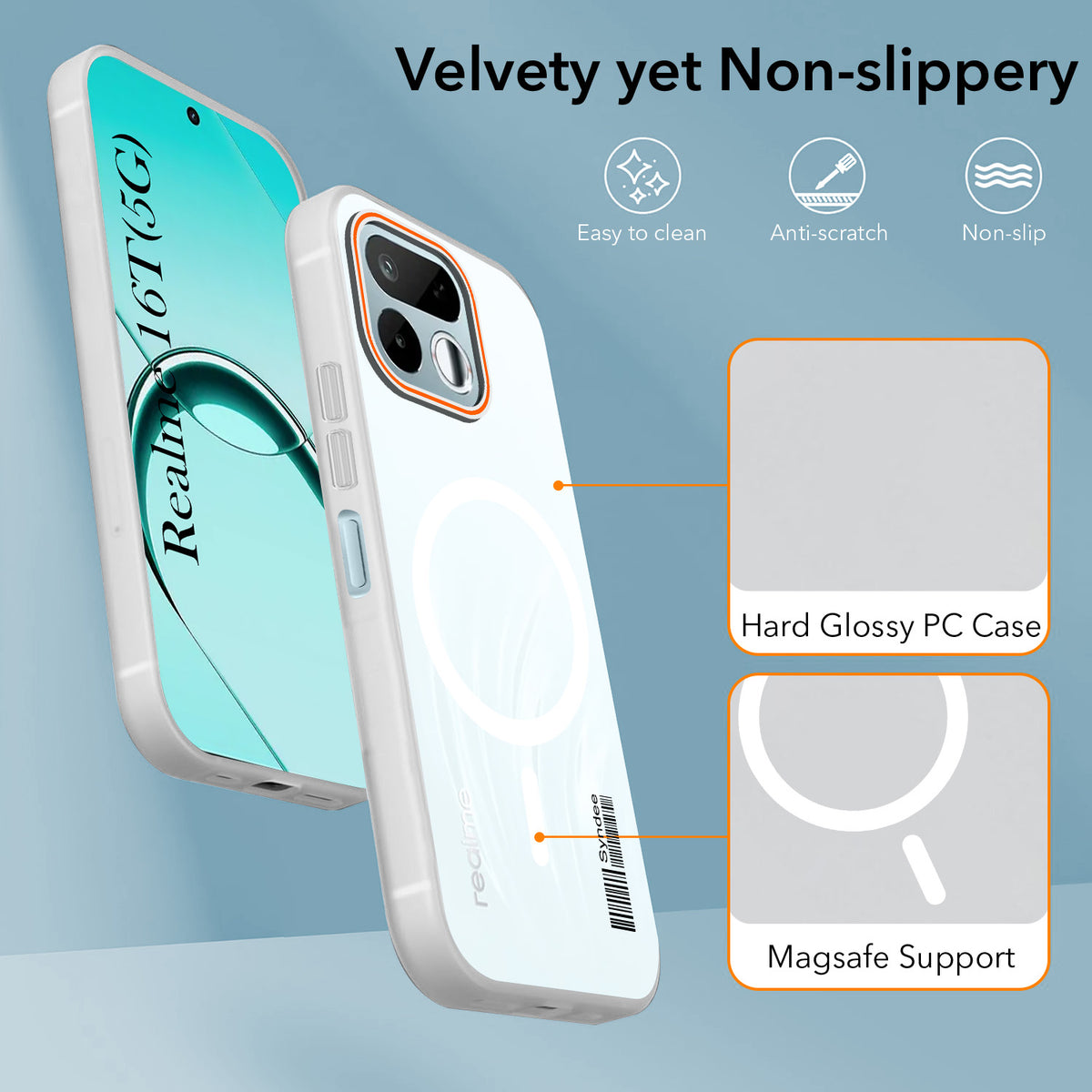 For Realme 16T 5G Back Cover Case (Soft Touch | Camera Bump Protection | MagSafe Compatible | Matte Finish)