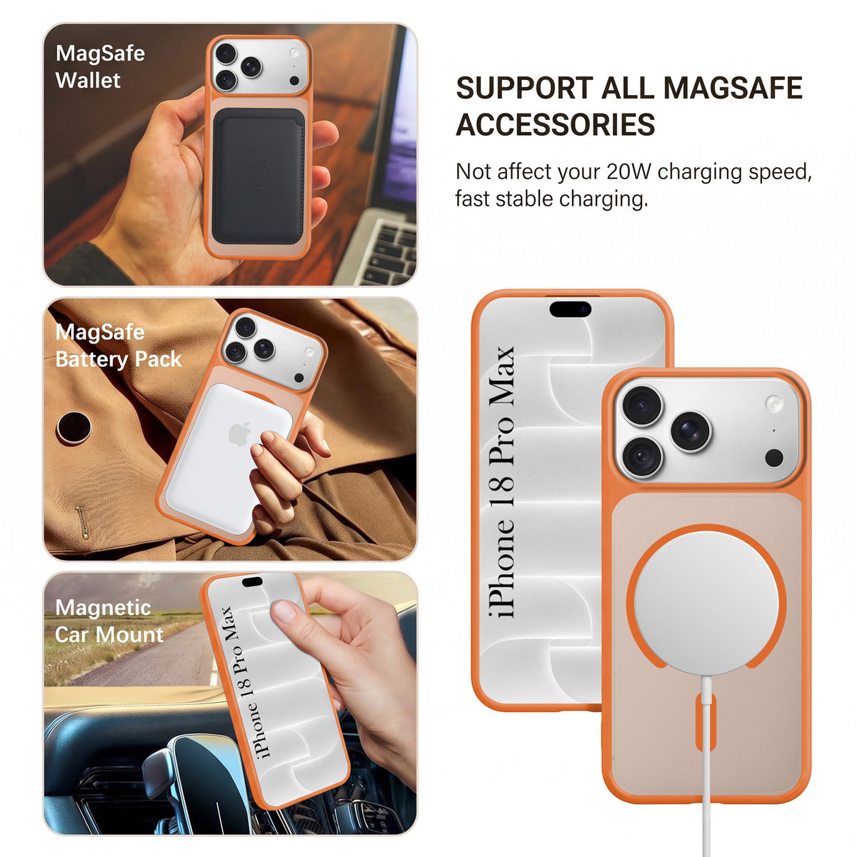 For Apple iPhone 18 Pro Max Matte Finish Back Case Cover (MagSafe Compatible | Translucent Soft Touch | Slim and Unbreakable)
