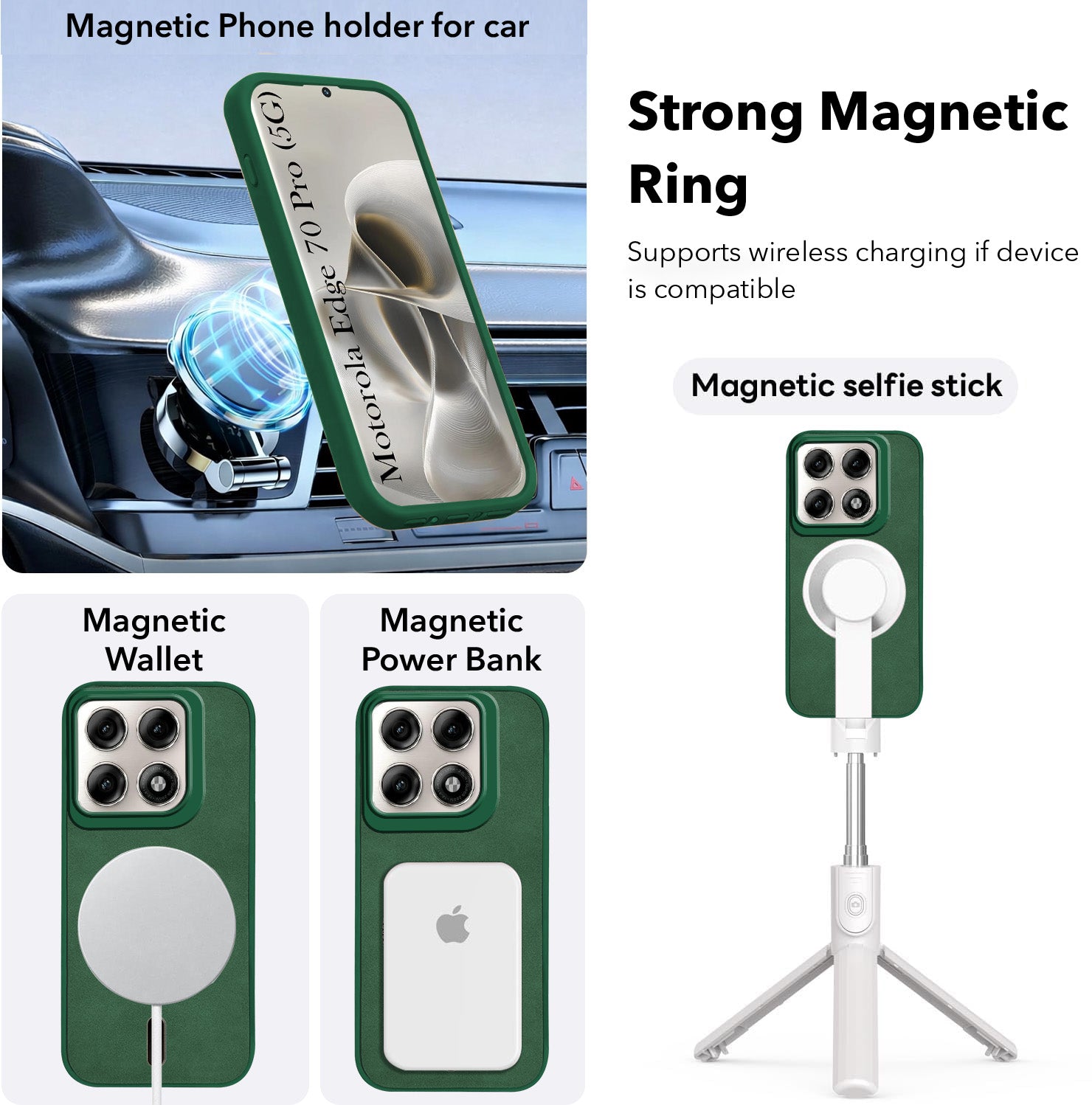 For Motorola Moto Edge 70 Pro Back Cover Case Leather Finish (MagSafe Compatible Wireless Charging | Soft Touch | Camera Bump Protection)