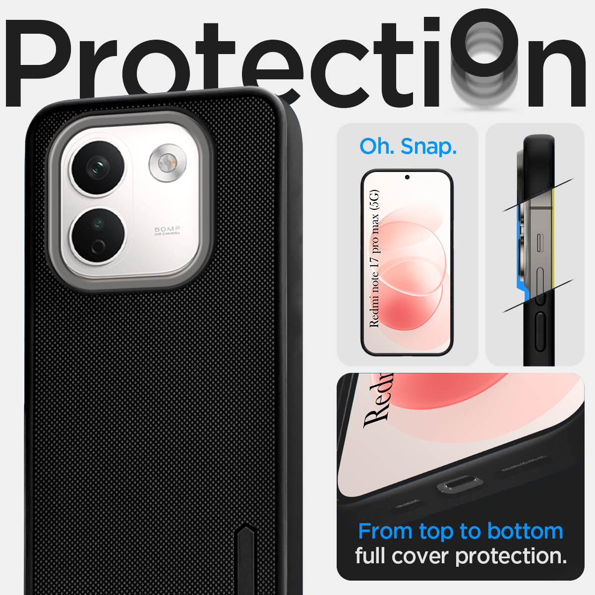 For Redmi Note 17 Pro Max 5G Back Cover Case Rubberised (Textured Grip Design| Micro-Fiber Cloth Inside | Slim and Light Weight | Soft Touch and Feel)