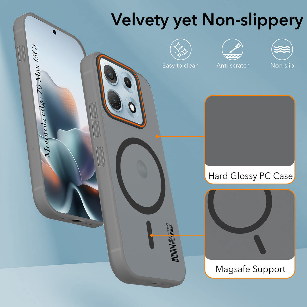 For Motorola Moto Edge 70 Max Back Cover Case (Soft Touch | Camera Bump Protection | MagSafe Compatible | Matte Finish)