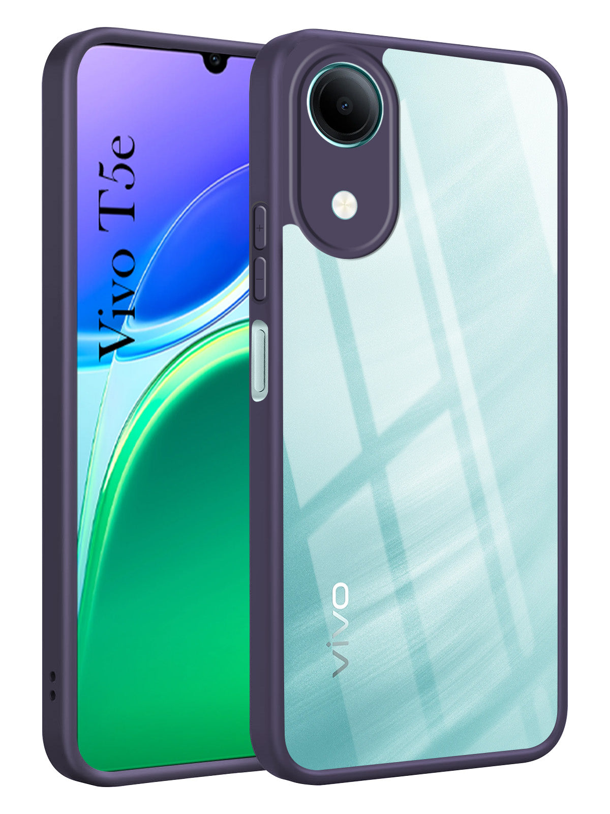 For Vivo T5e 4G Back Cover Case Ultra-Hybrid (Lifetime Anti Yellow | Anti Scratch | Crystal Clear Shockproof)