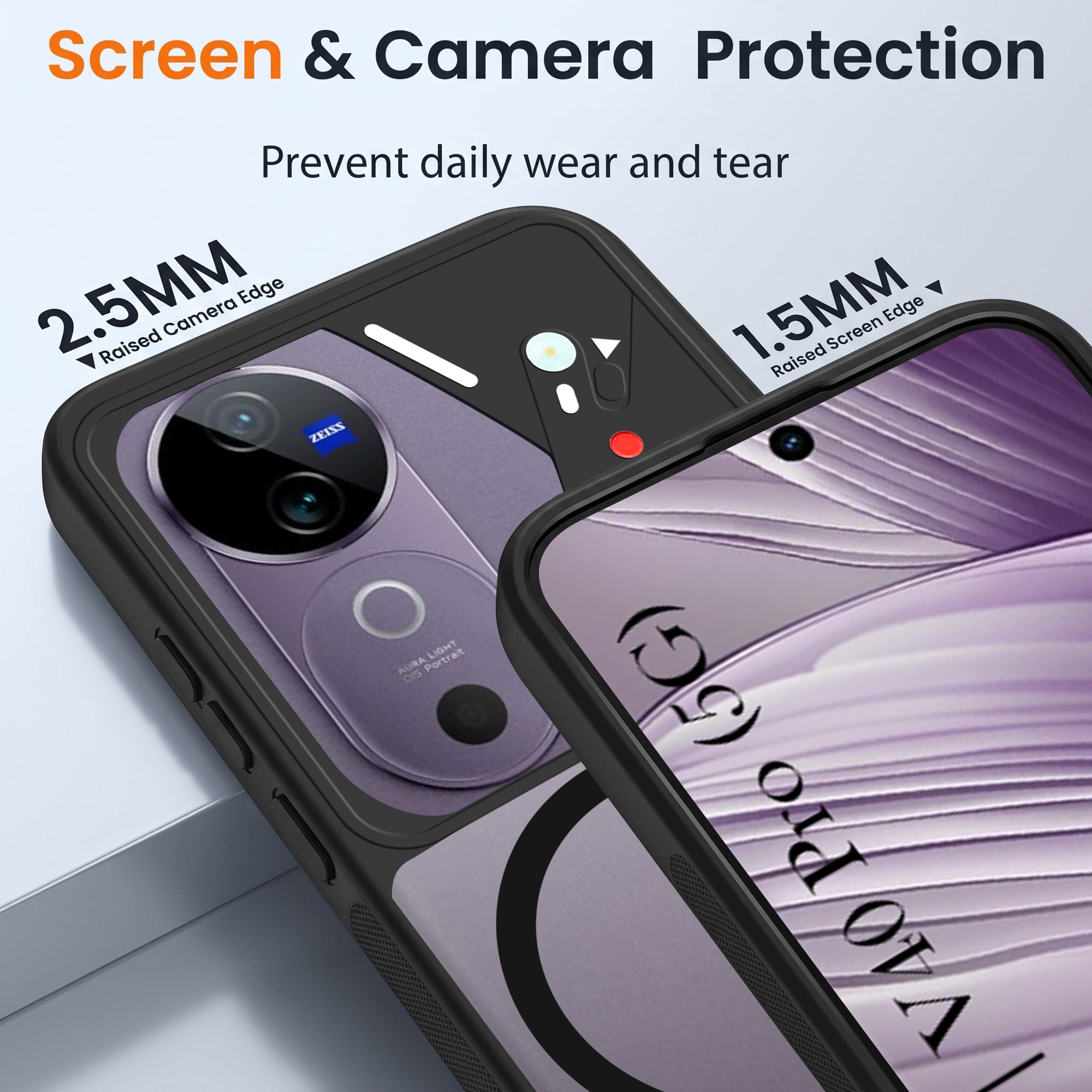 For Vivo V40 | Vivo V40 Pro Back Cover Case Lifetime Anti-Yellow Clear (Camera Protection | Side Grip | Wireless MagSafe Compatible)
