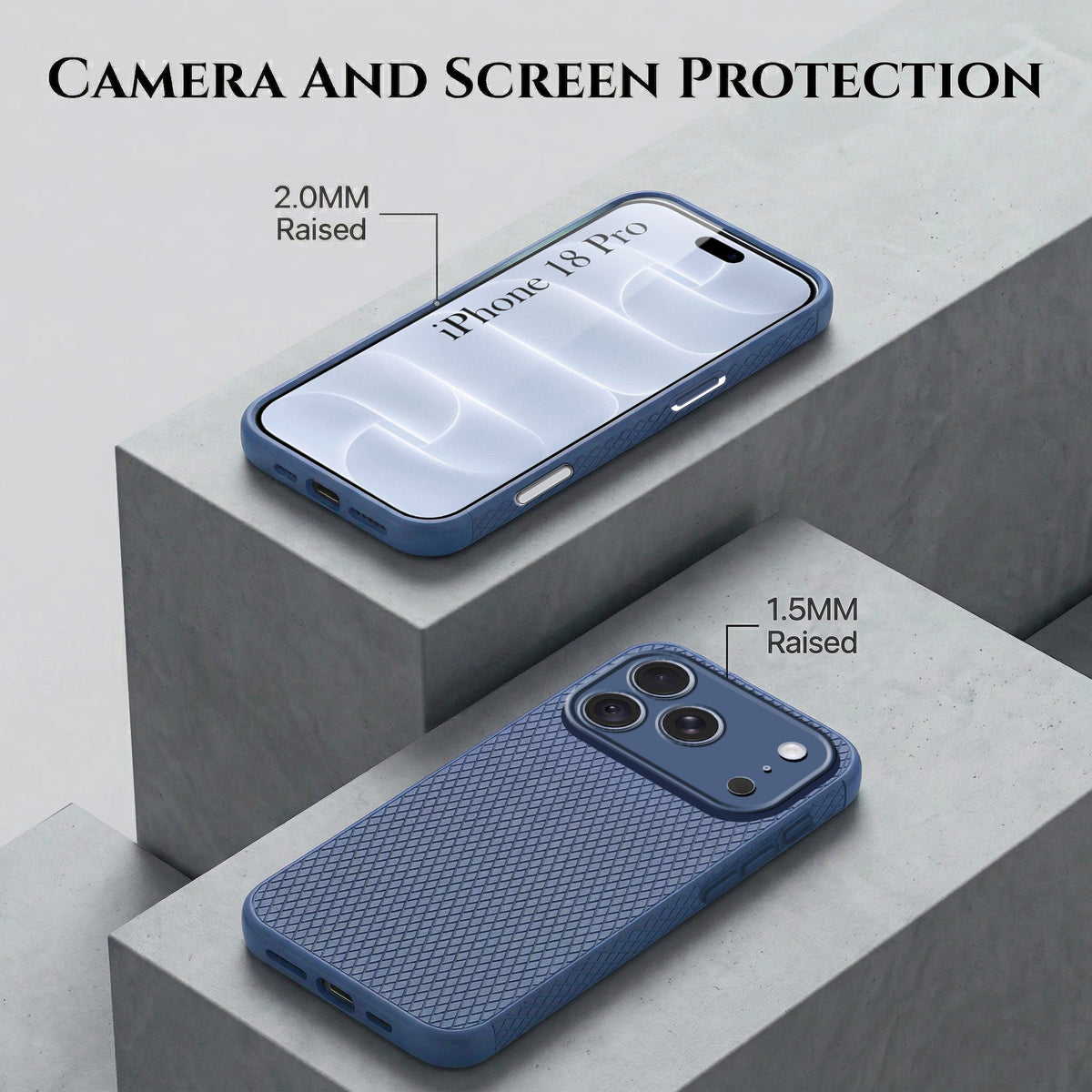 For Apple iPhone 18 Pro Combo with Back Cover and 9H Tempered Glass (Liquid Silicone | Camera Protection | Oleophobic Coating Screen Glass)