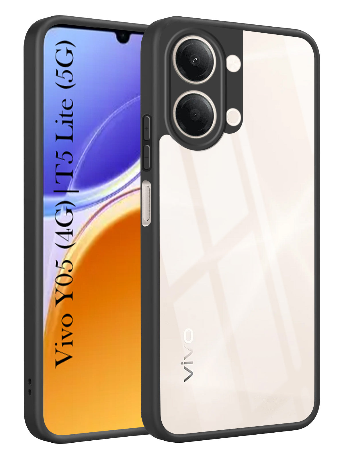 For Vivo Y05 (4G) | Vivo T5 Lite (5G)  Back Cover Case Ultra-Hybrid (Lifetime Anti Yellow | Anti Scratch | Crystal Clear Shockproof)
