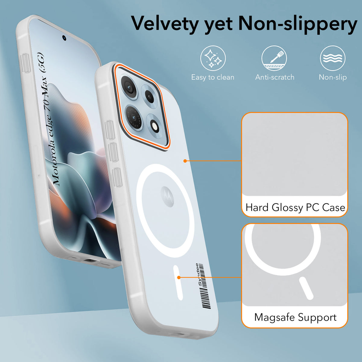 For Motorola Moto Edge 70 Max Back Cover Case (Soft Touch | Camera Bump Protection | MagSafe Compatible | Matte Finish)