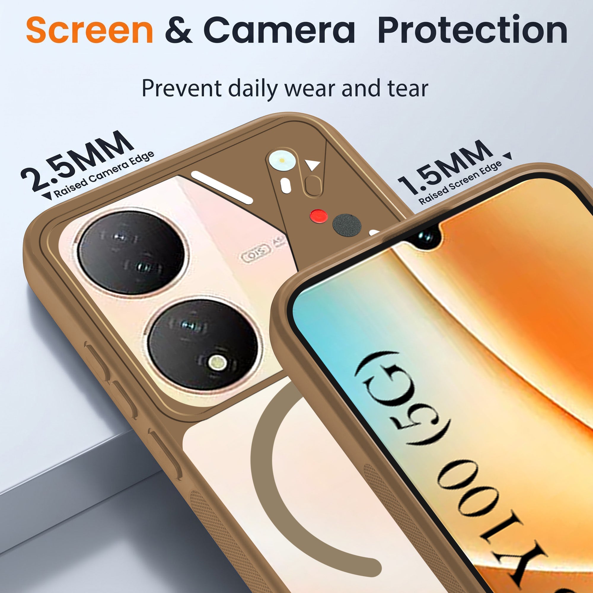 For Vivo Y100 Back Cover Case Lifetime Anti-Yellow Clear (Camera Protection | Side Grip | Wireless MagSafe Compatible)