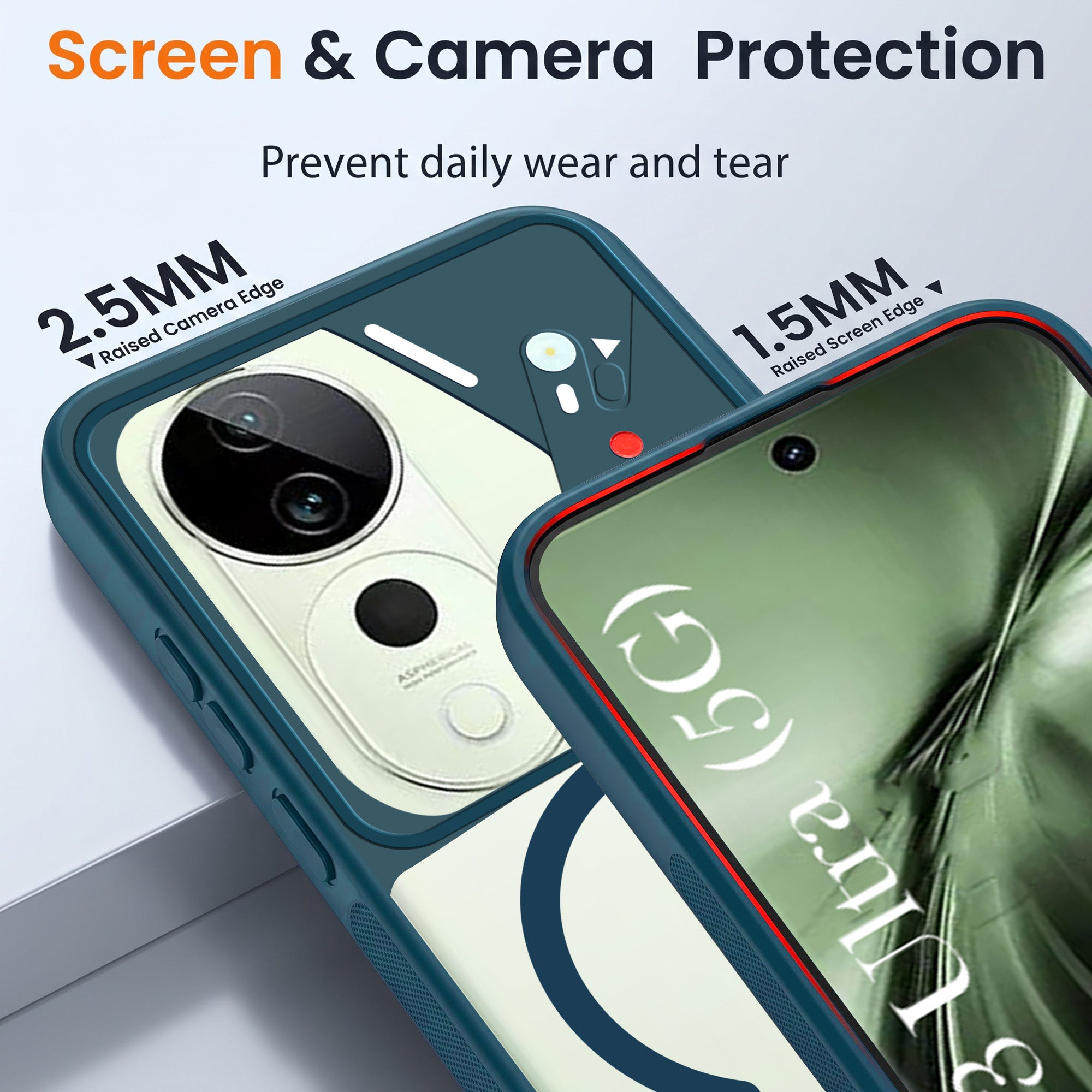 For Vivo T3 Ultra Back Cover Case Lifetime Anti-Yellow Clear (Camera Protection | Side Grip | Wireless MagSafe Compatible)