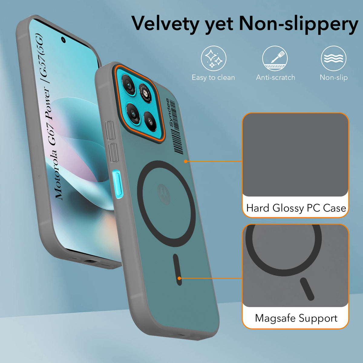 For Motorola Moto G67 Power | G57 Power Back Cover Case (Soft Touch | Camera Bump Protection | MagSafe Compatible | Matte Finish)