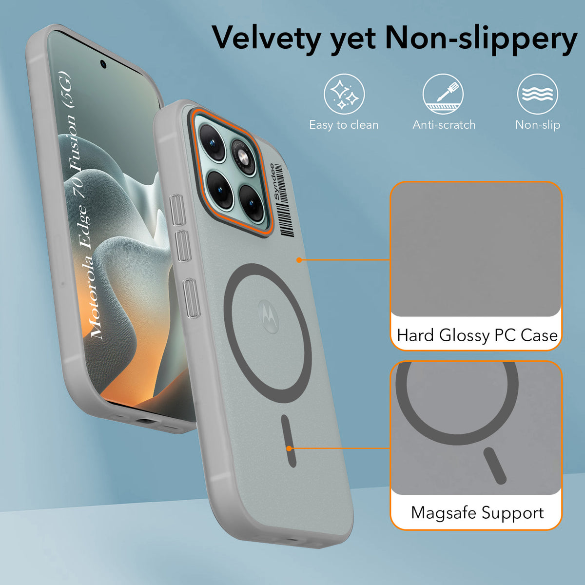 For Motorola Moto Edge 70 Fusion Back Cover Case (Soft Touch | Camera Bump Protection | MagSafe Compatible | Matte Finish)