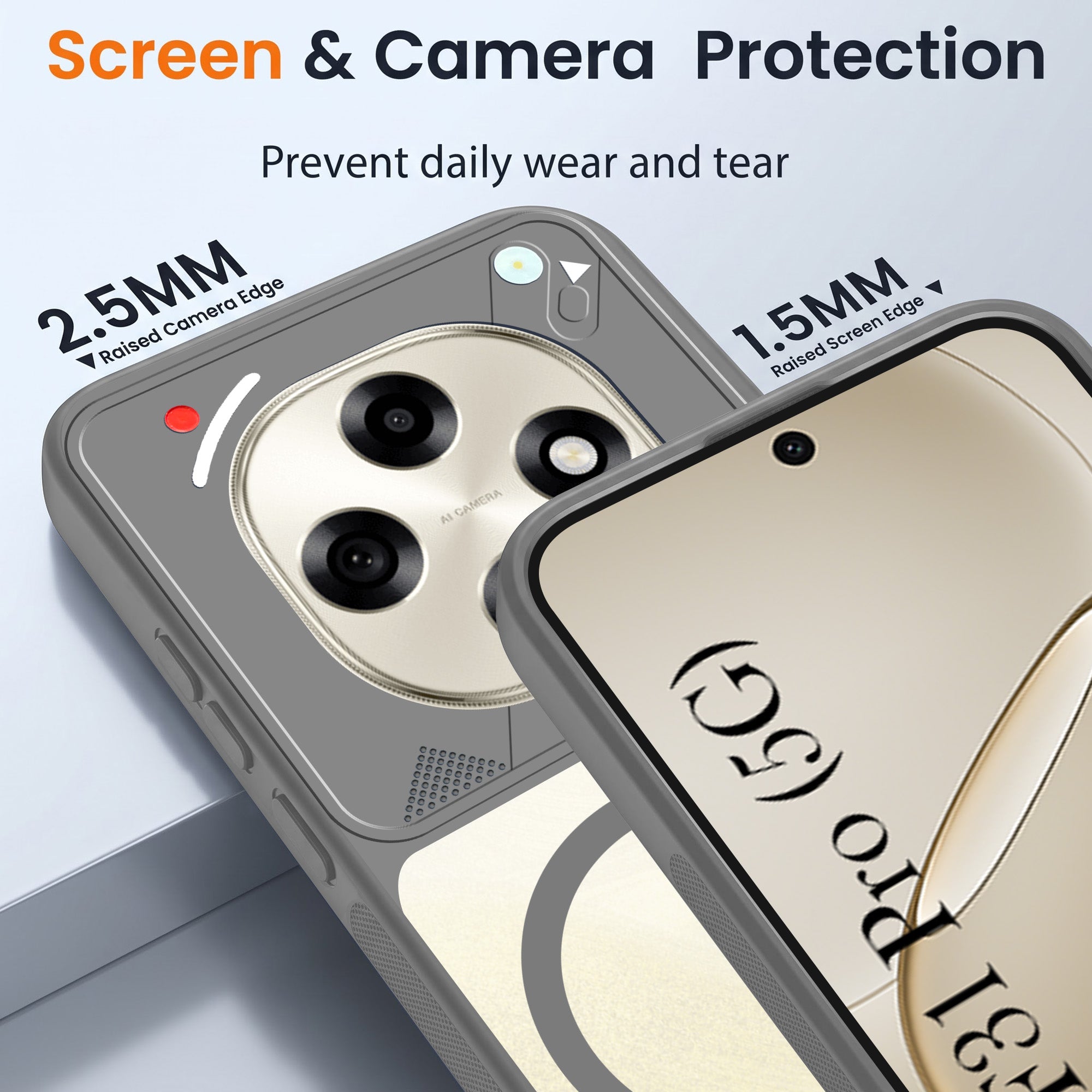 For Oppo F31 Pro Back Cover Case Lifetime Anti-Yellow Clear (Camera Protection | Side Grip | Wireless MagSafe Compatible)