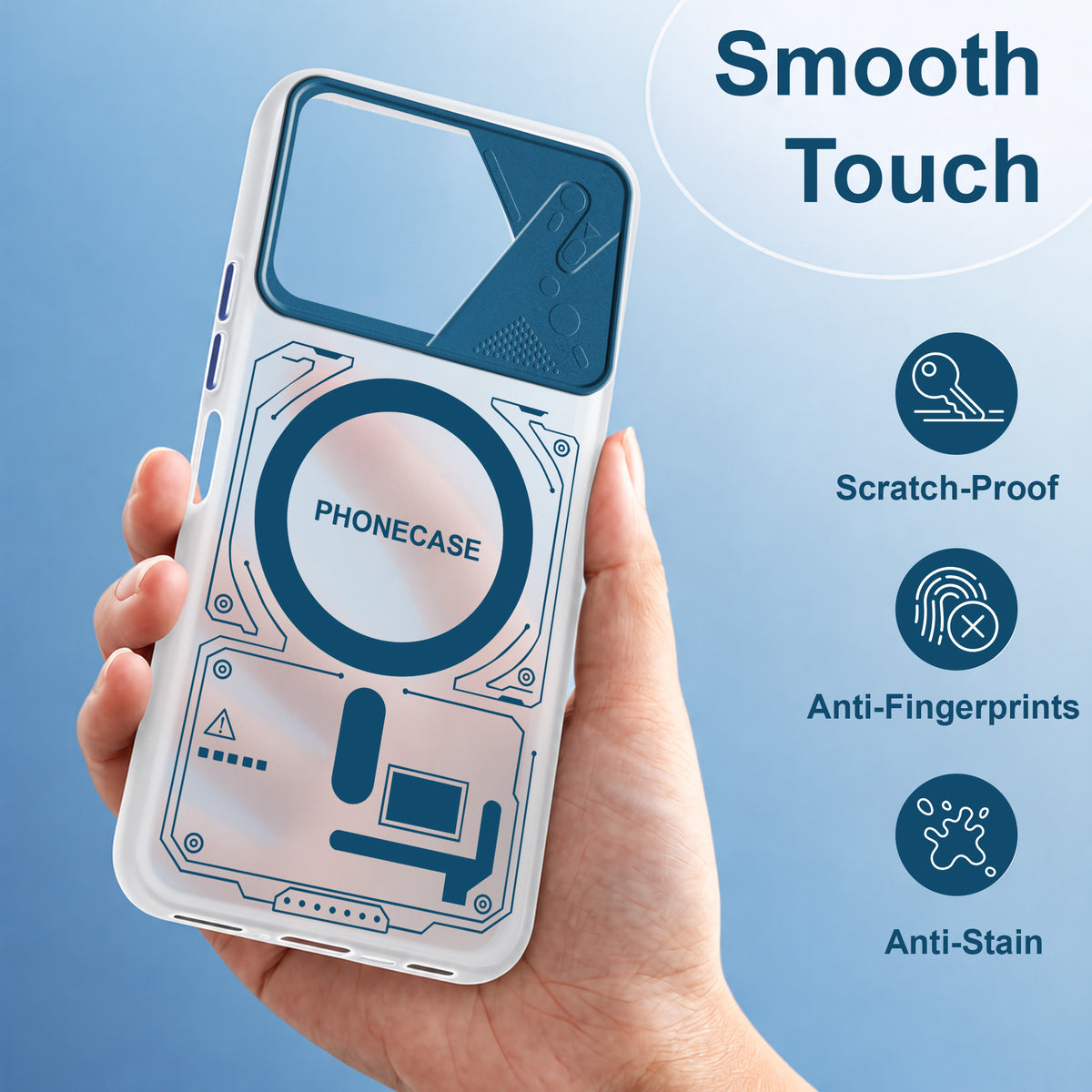 For Samsung Galaxy A14 4G | 5G Metallic Back Cover Case (Metallic Camera Protection & Buttons | Translucent Milky Shade | Hard Polycarbonate)