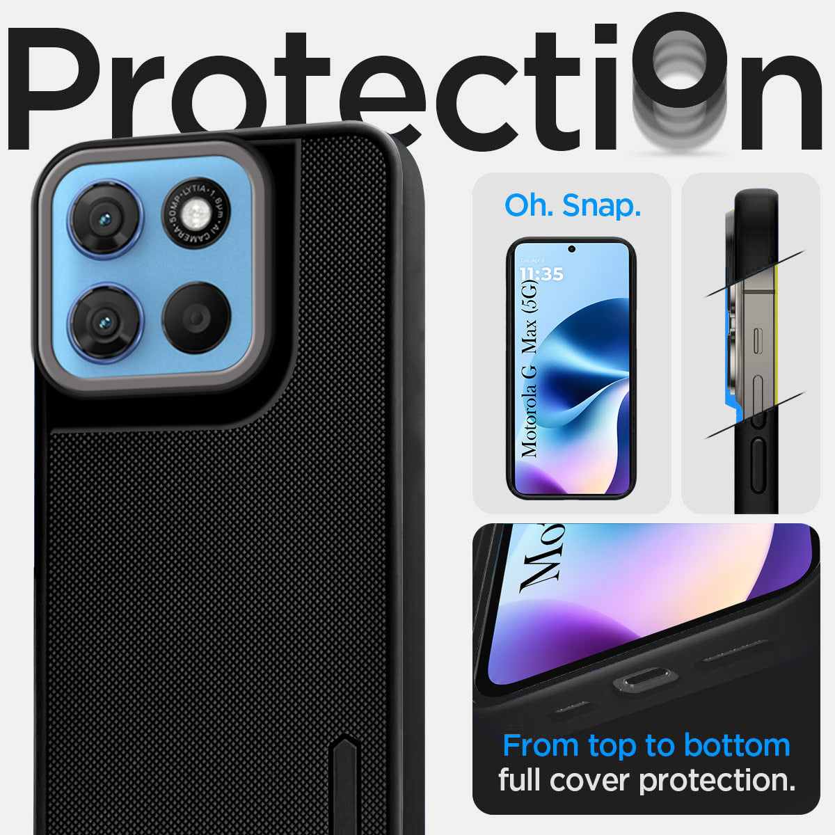 For Motorola Moto G Max Back Cover Case Rubberised (Textured Grip Design| Micro-Fiber Cloth Inside | Slim and Light Weight | Soft Touch and Feel)