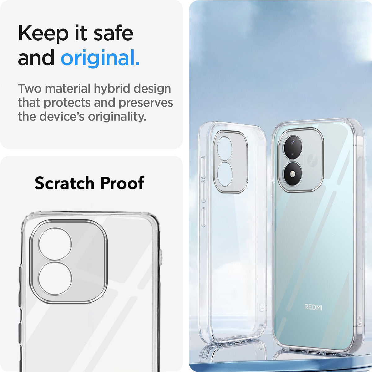For Redmi Note 17 5G Back Cover Case Silicone (Clear Shockproof Case with Camera Protection | Soft and Flexible | Transparent)