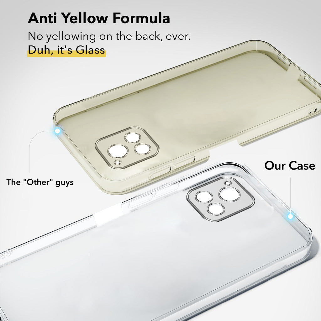 For Vivo Y72 5G | Y31s 5G Back Cover Case Lifetime Anti-Yellow Clear (Sleek Hard Crystal | Shockproof and Camera Protection)