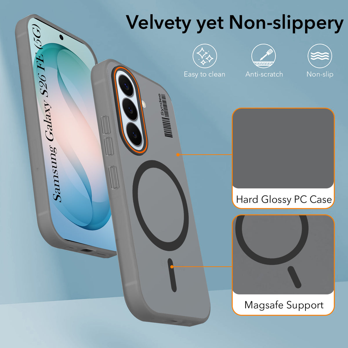 For Samsung Galaxy S26 FE Back Cover Case (Soft Touch | Camera Bump Protection | MagSafe Compatible | Matte Finish)